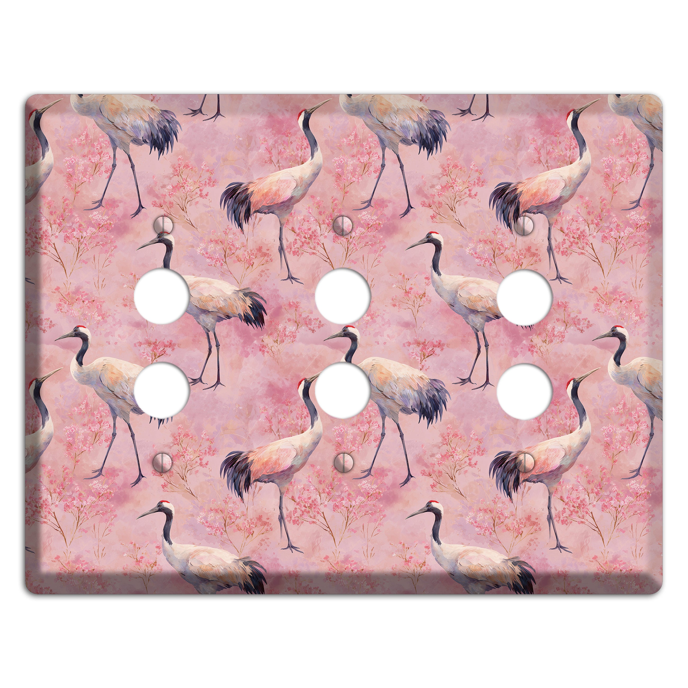 Blush Crane Reverie 3 Pushbutton Wallplate