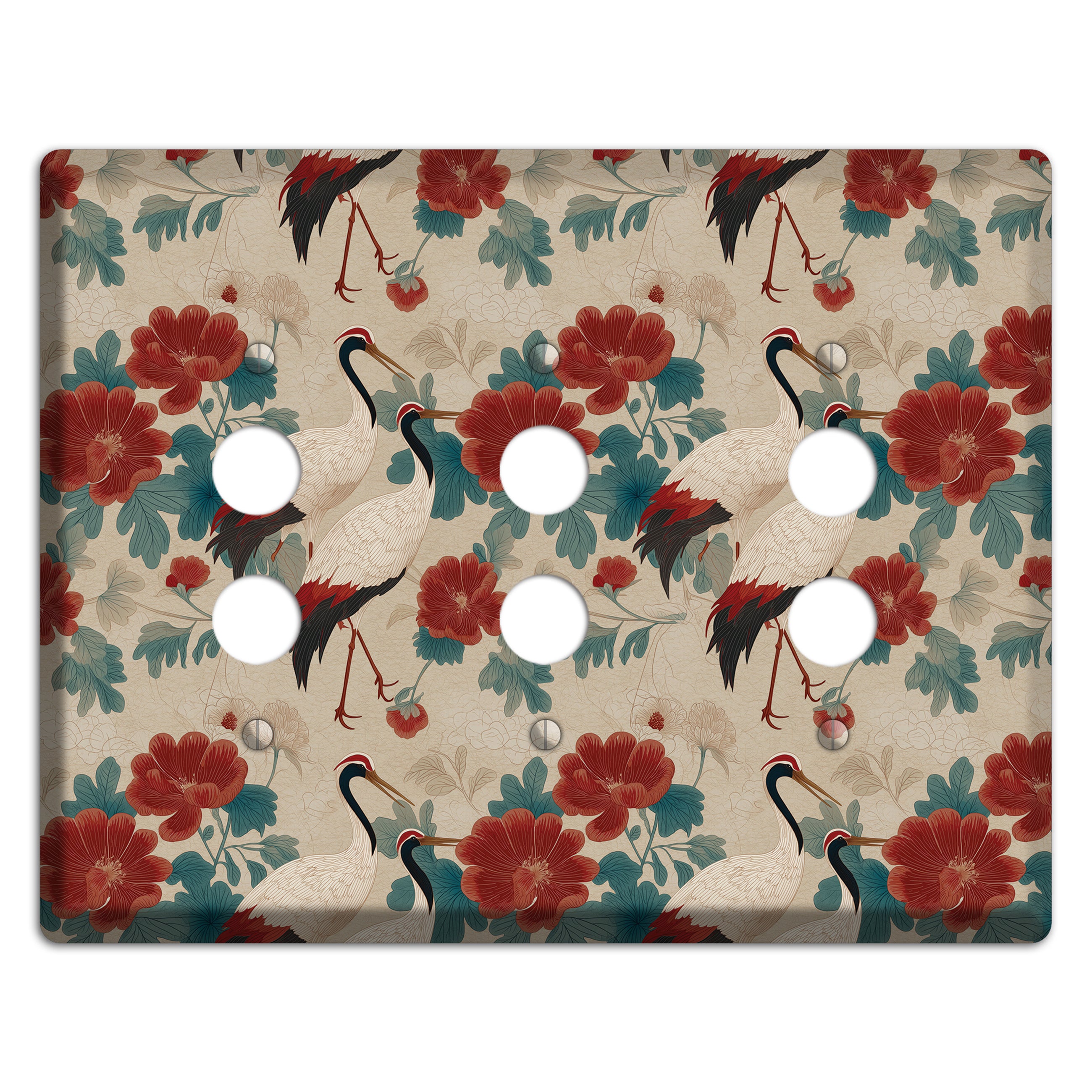 Rust Peony Passage 3 Pushbutton Wallplate