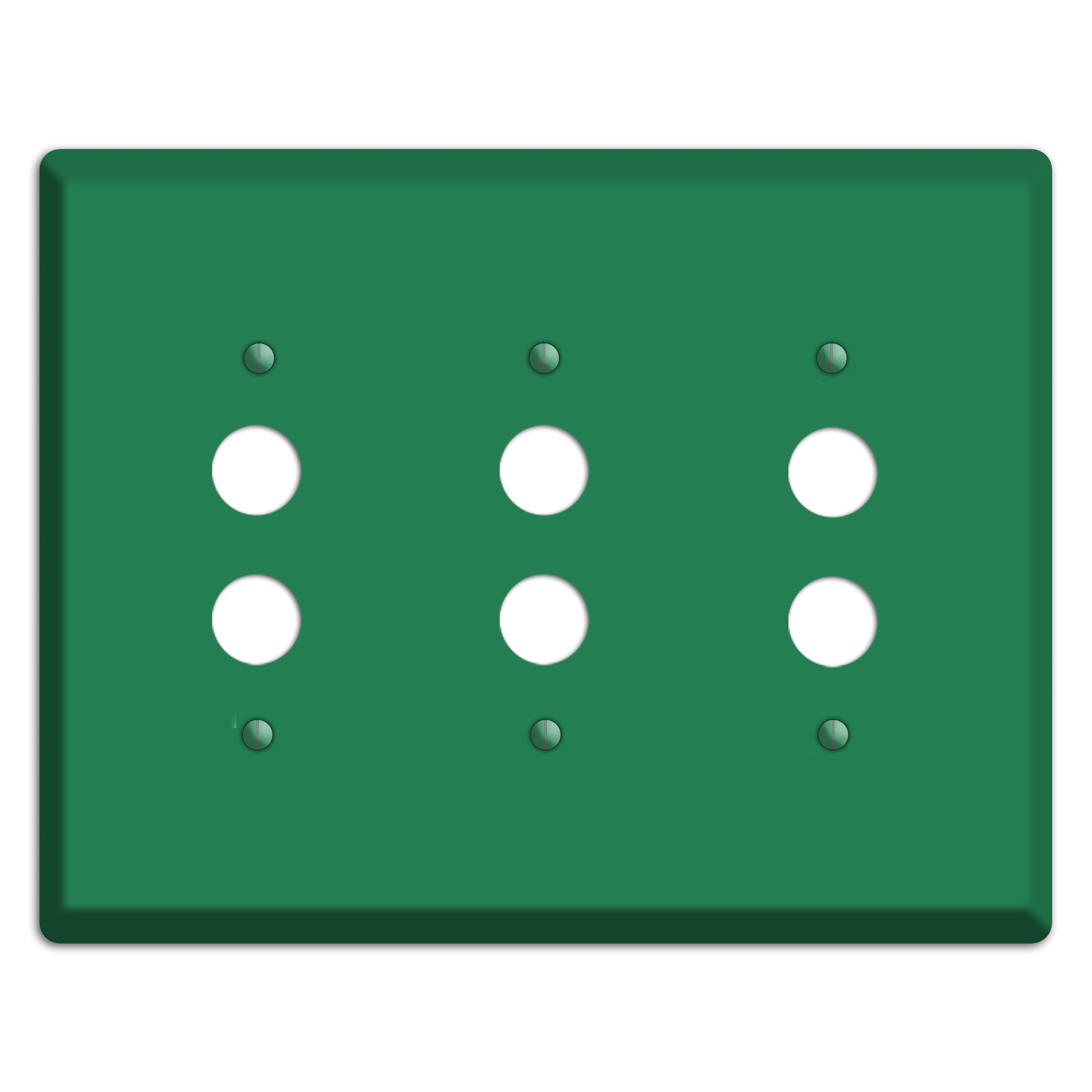 Baxter Simply Green 3 Pushbutton Wallplate