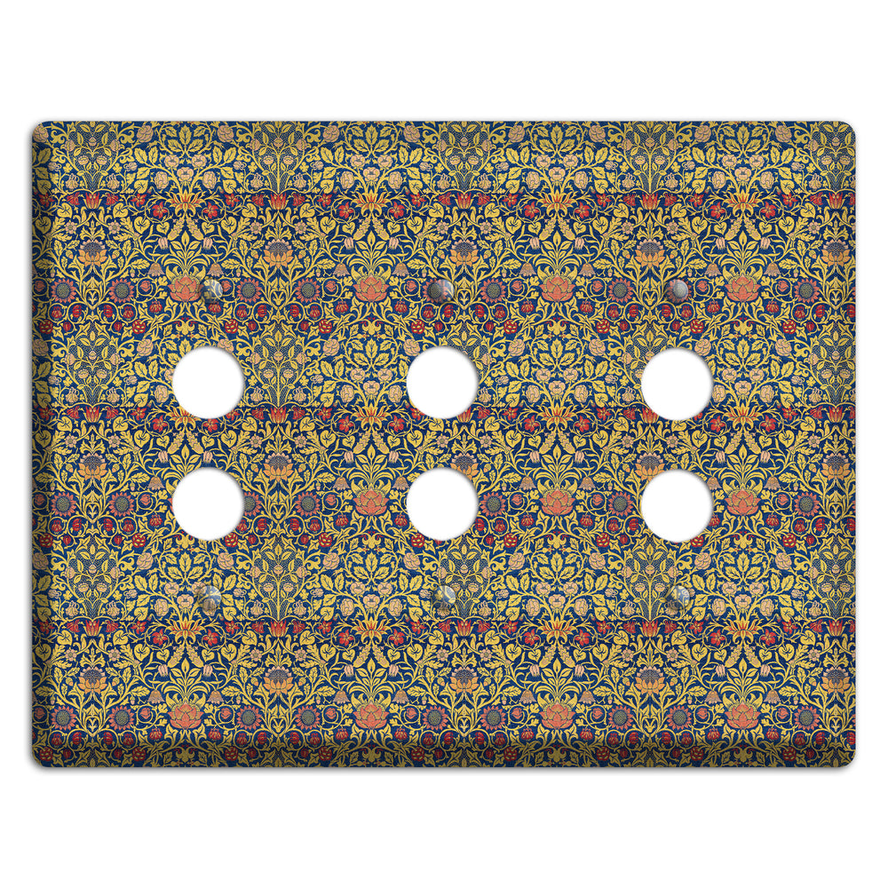 Orchard Garden Stripe 3 Pushbutton Wallplate