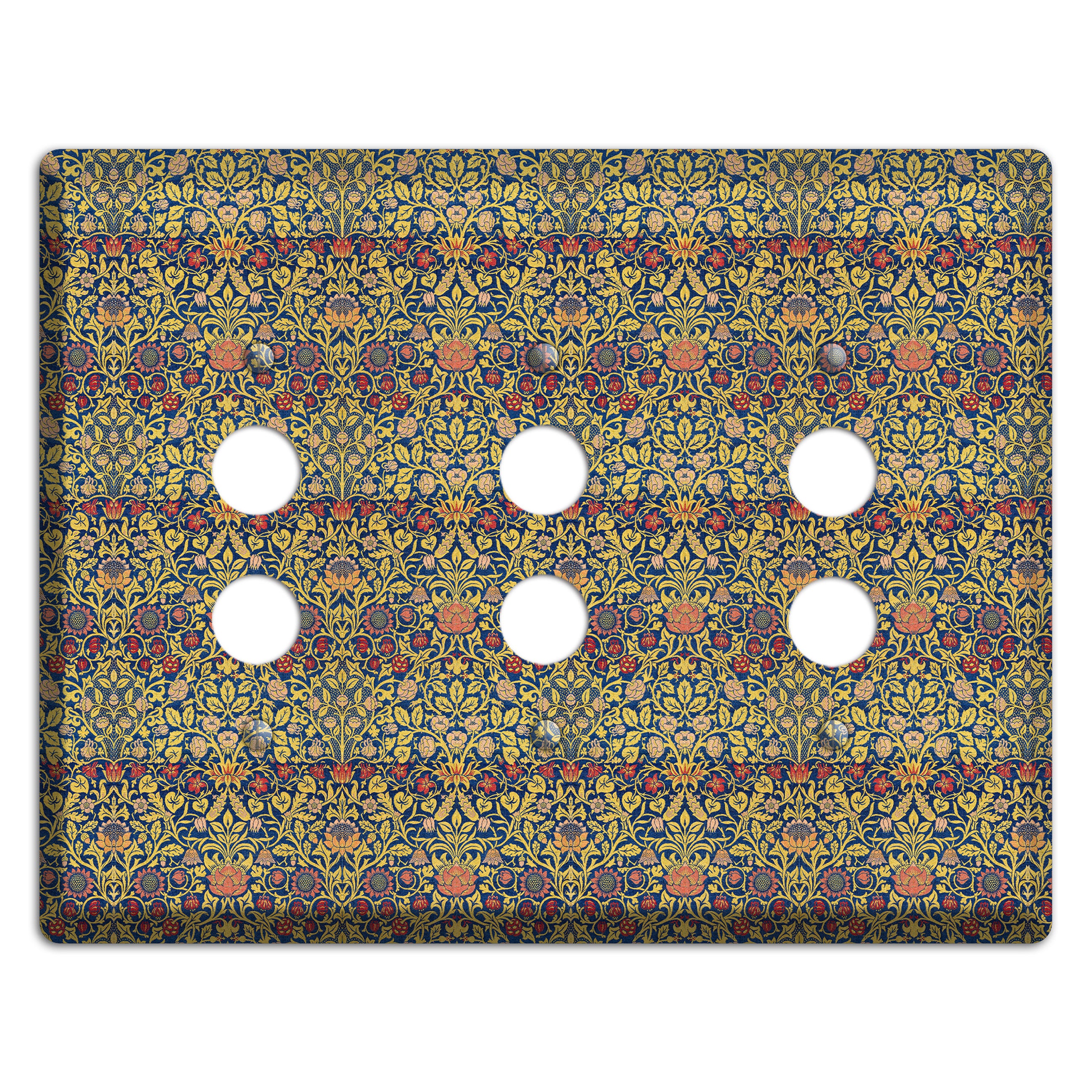 Orchard Garden Stripe 3 Pushbutton Wallplate