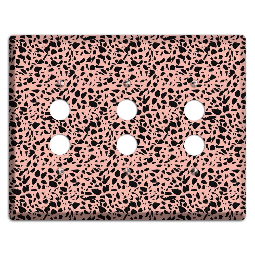 Blush Static 3 Pushbutton Wallplate