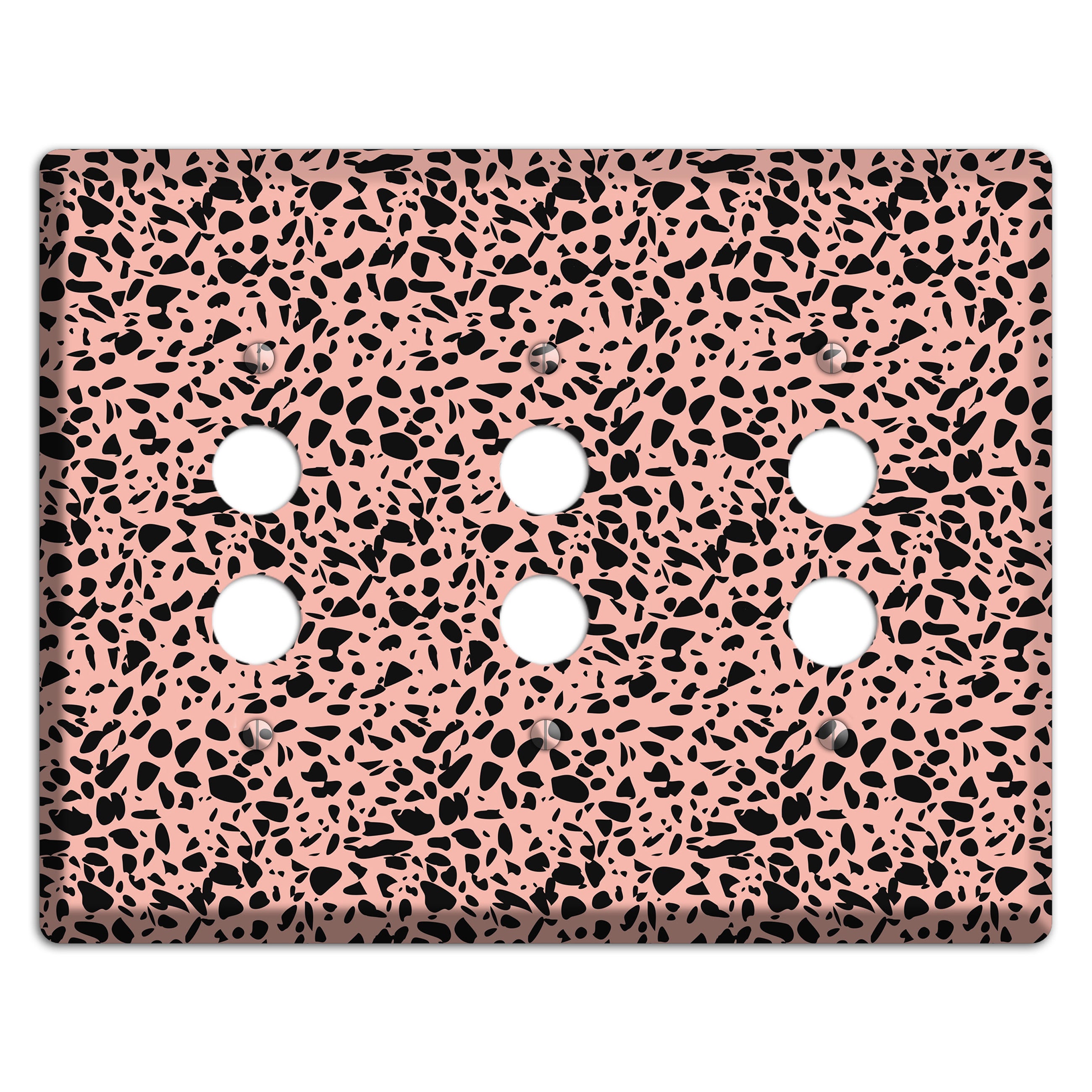 Blush Static 3 Pushbutton Wallplate