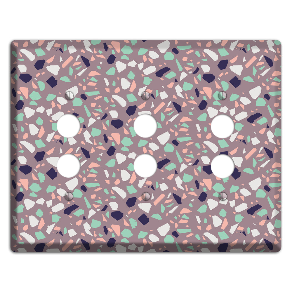 Lavender Shard 3 Pushbutton Wallplate
