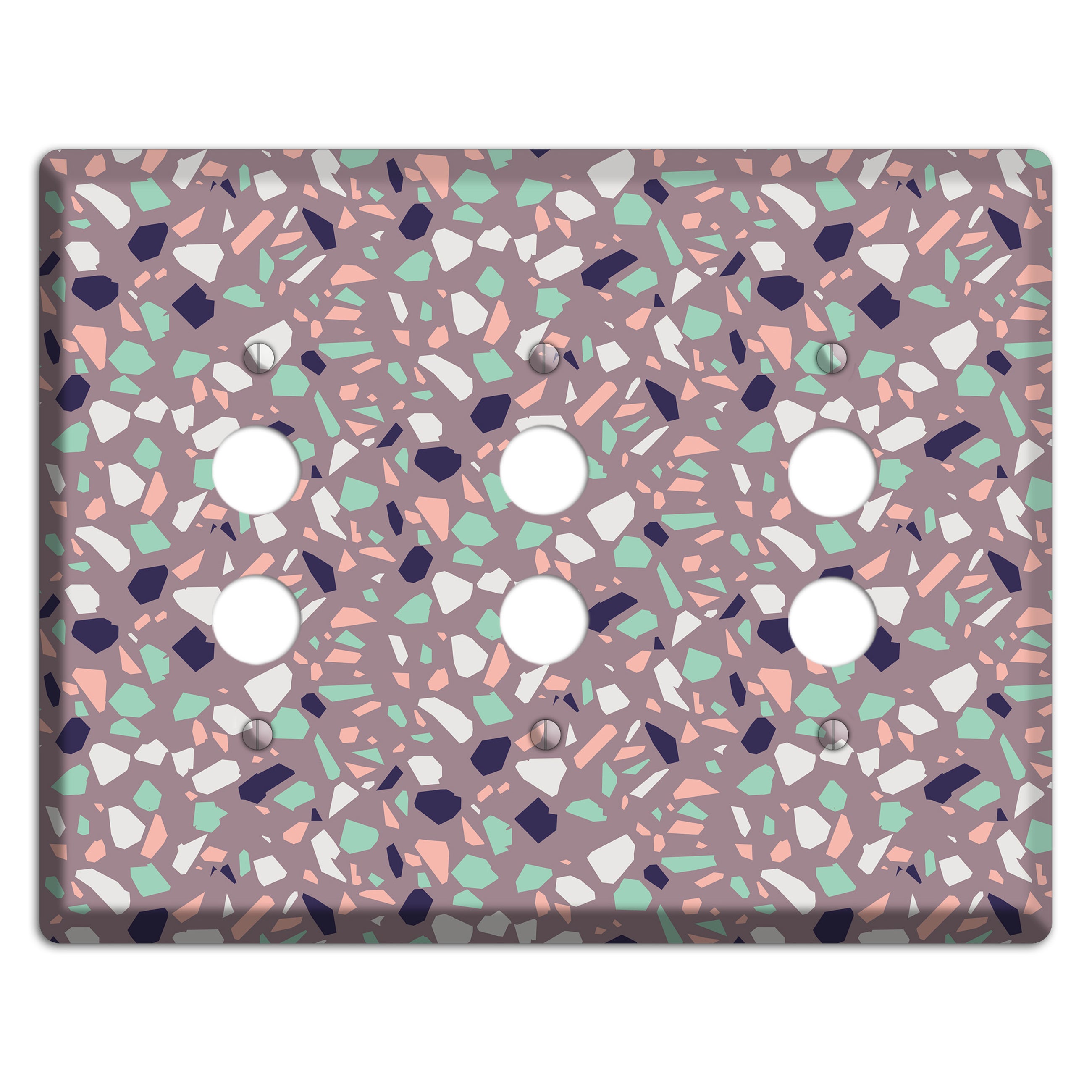 Lavender Shard 3 Pushbutton Wallplate