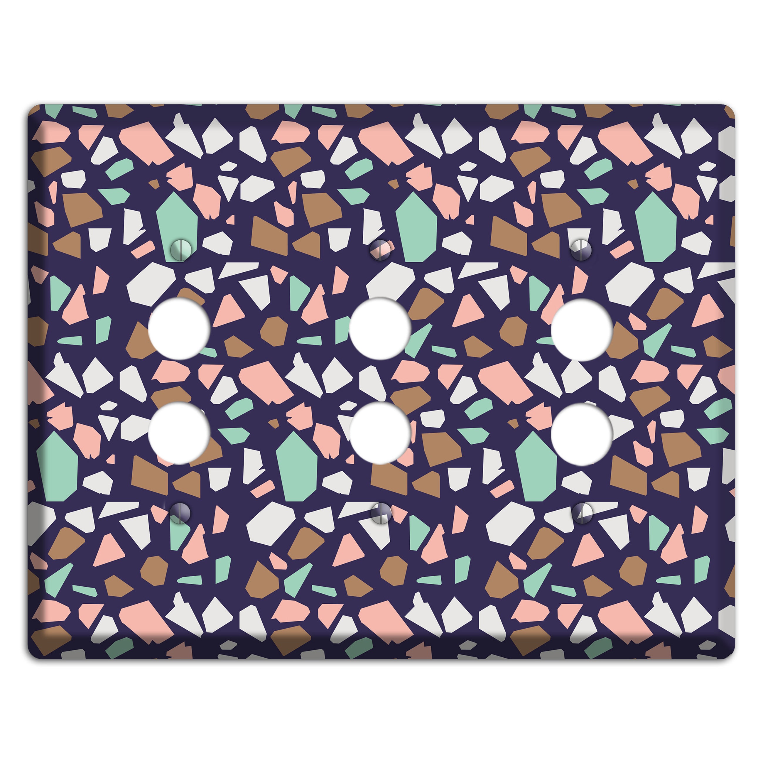 Midnight Mosaic 3 Pushbutton Wallplate