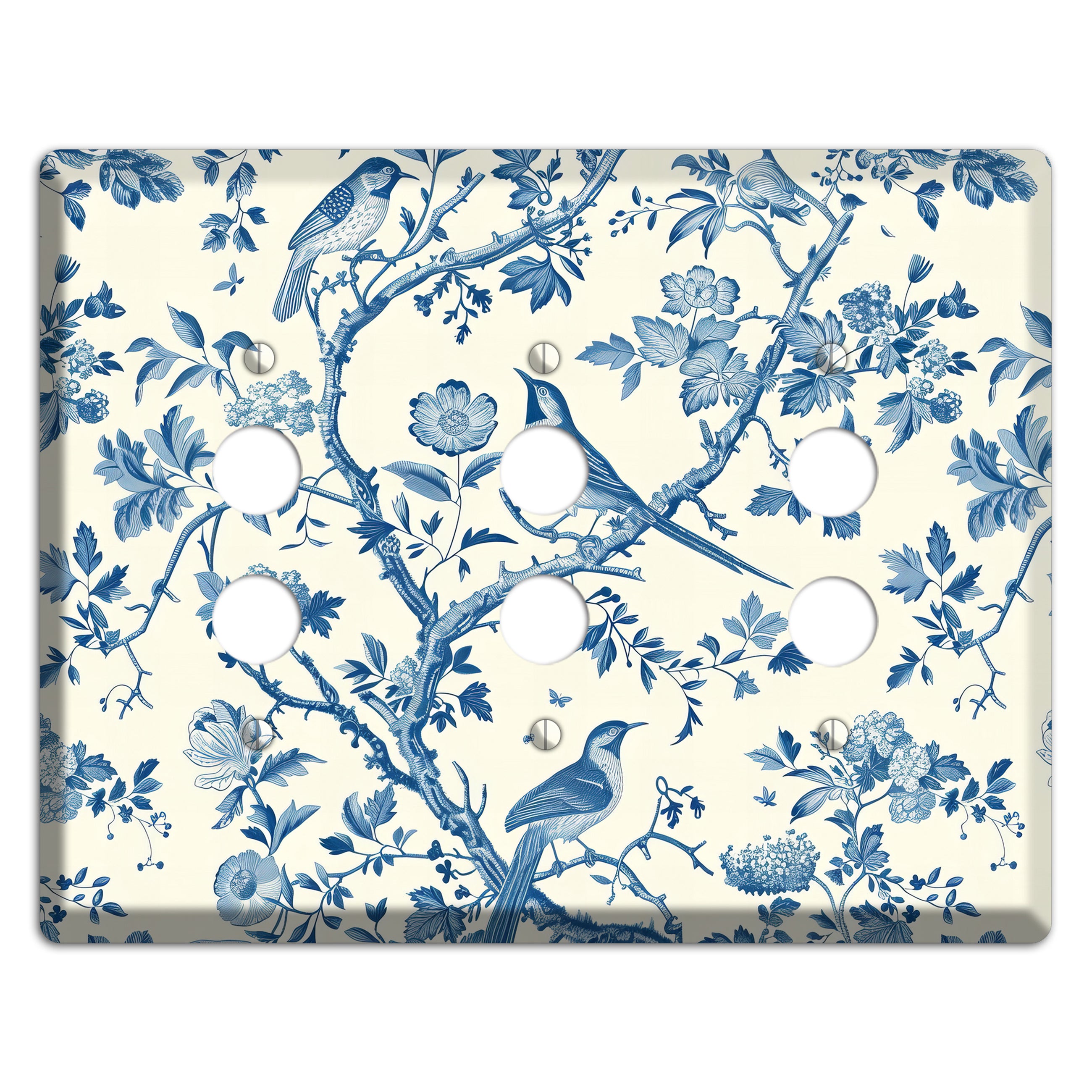 Birdsong & Branch 3 Pushbutton Wallplate