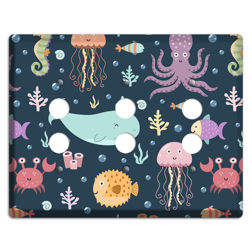 Deep Sea Cuties 3 Pushbutton Wallplate