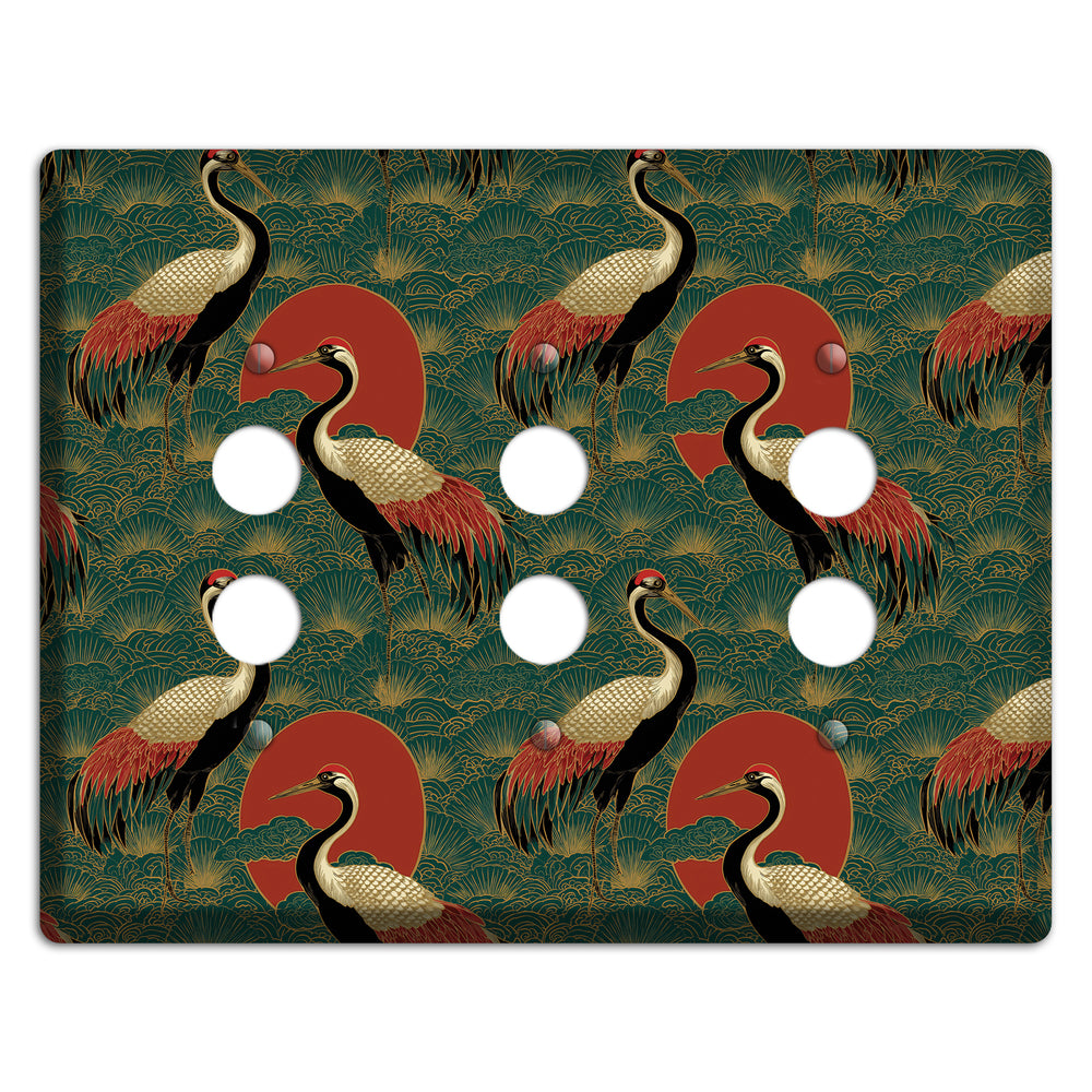 Jade Sun Sentinels 3 Pushbutton Wallplate