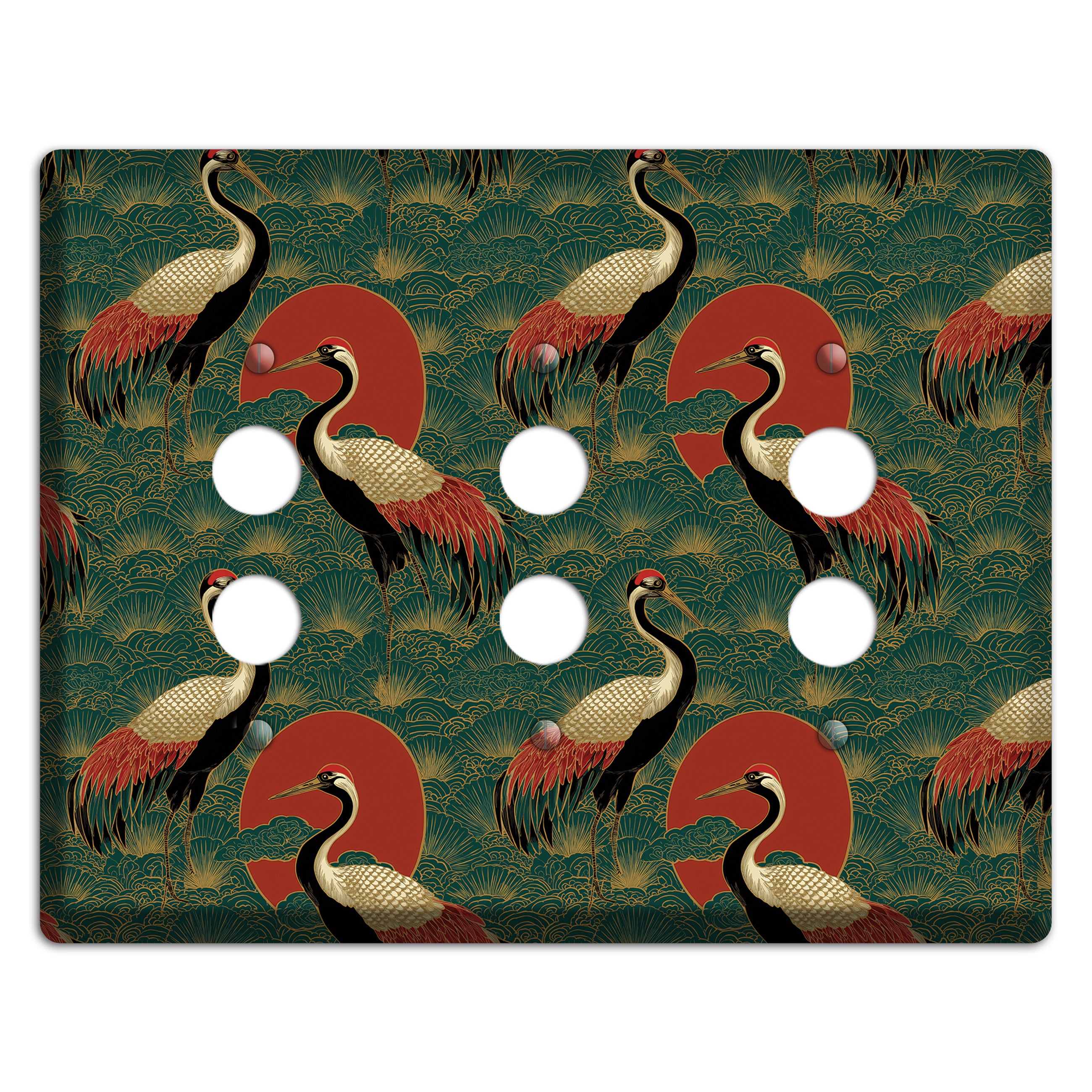Jade Sun Sentinels 3 Pushbutton Wallplate