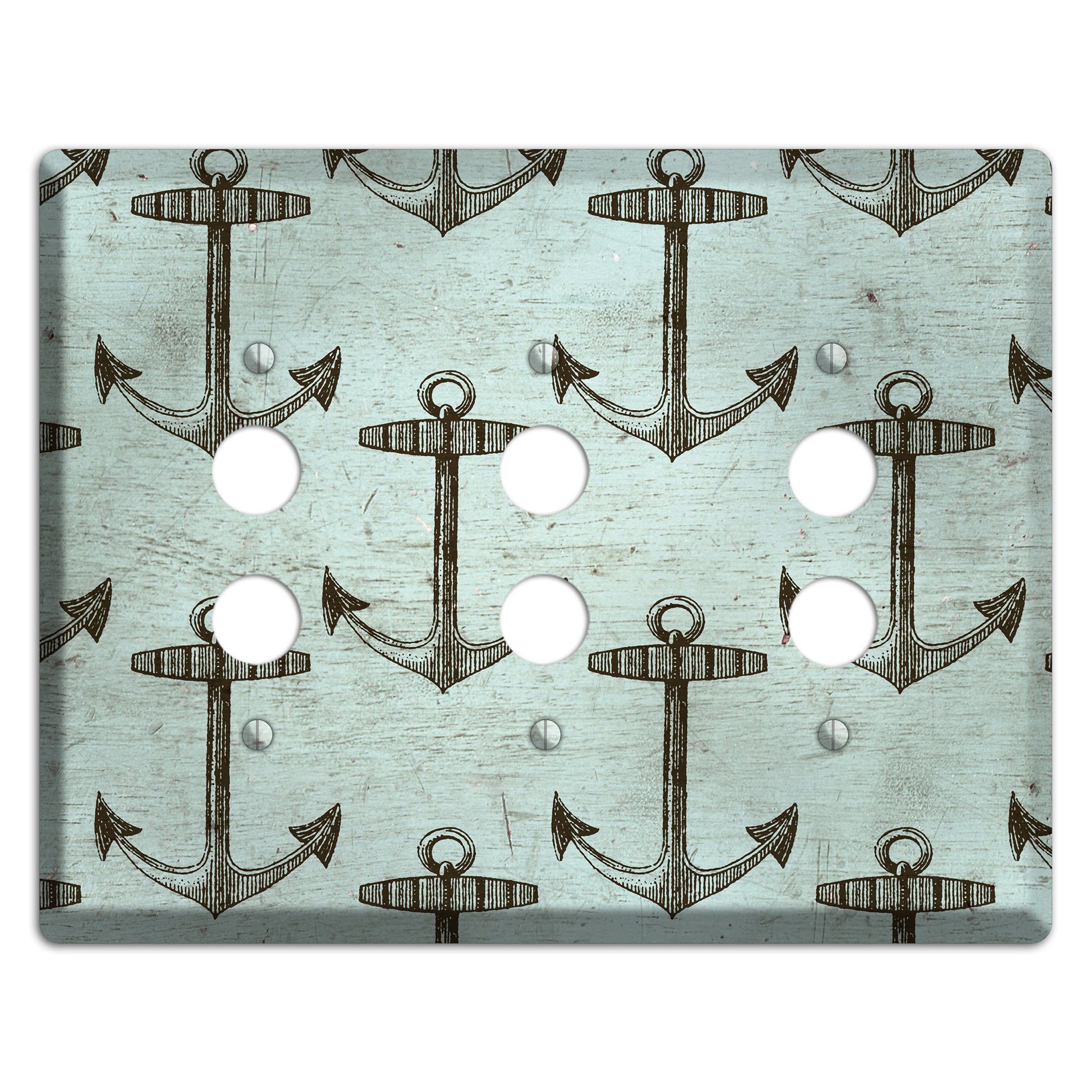 Anchored in Time 3 Pushbutton Wallplate