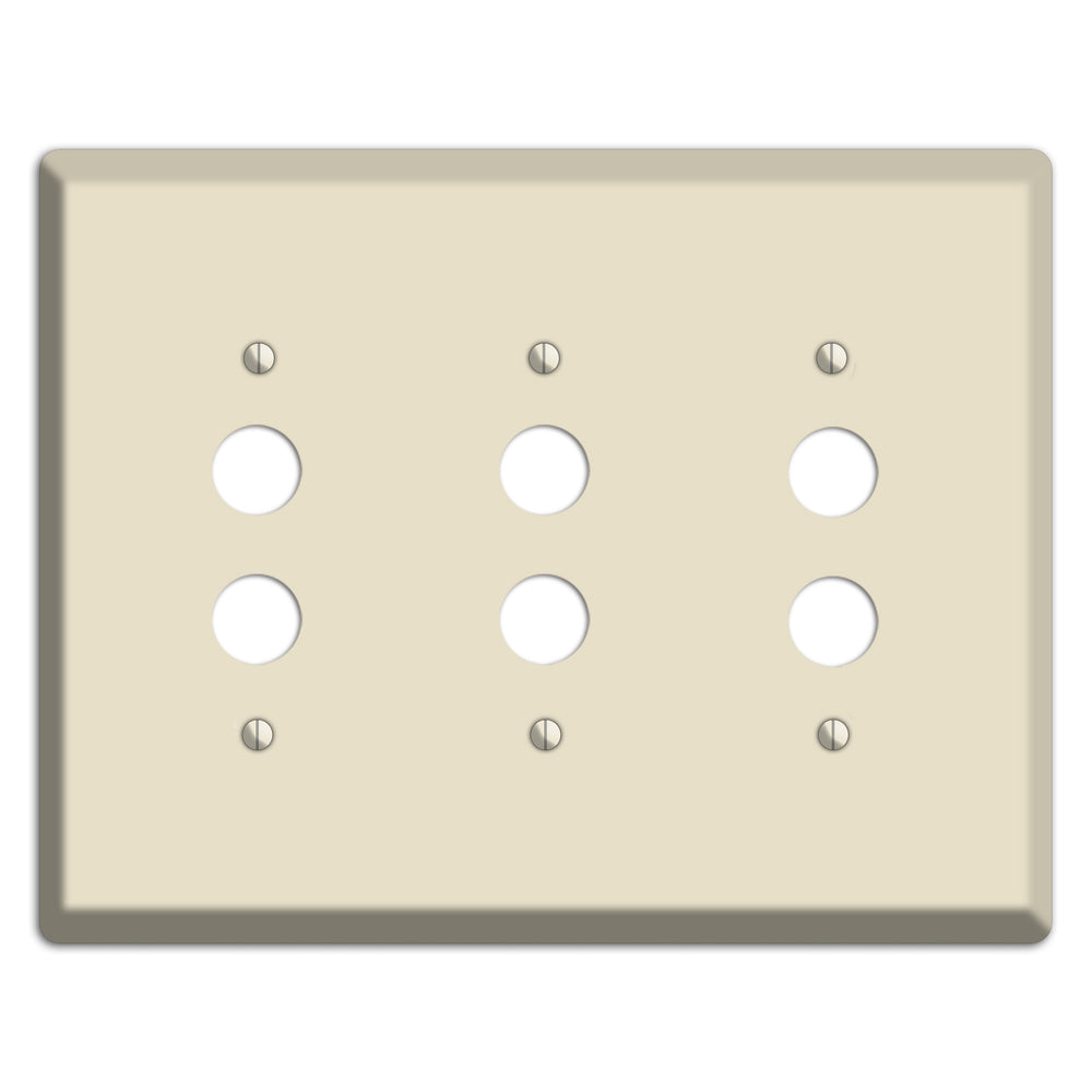 Baxter Ivory Cream 3 Pushbutton Wallplate
