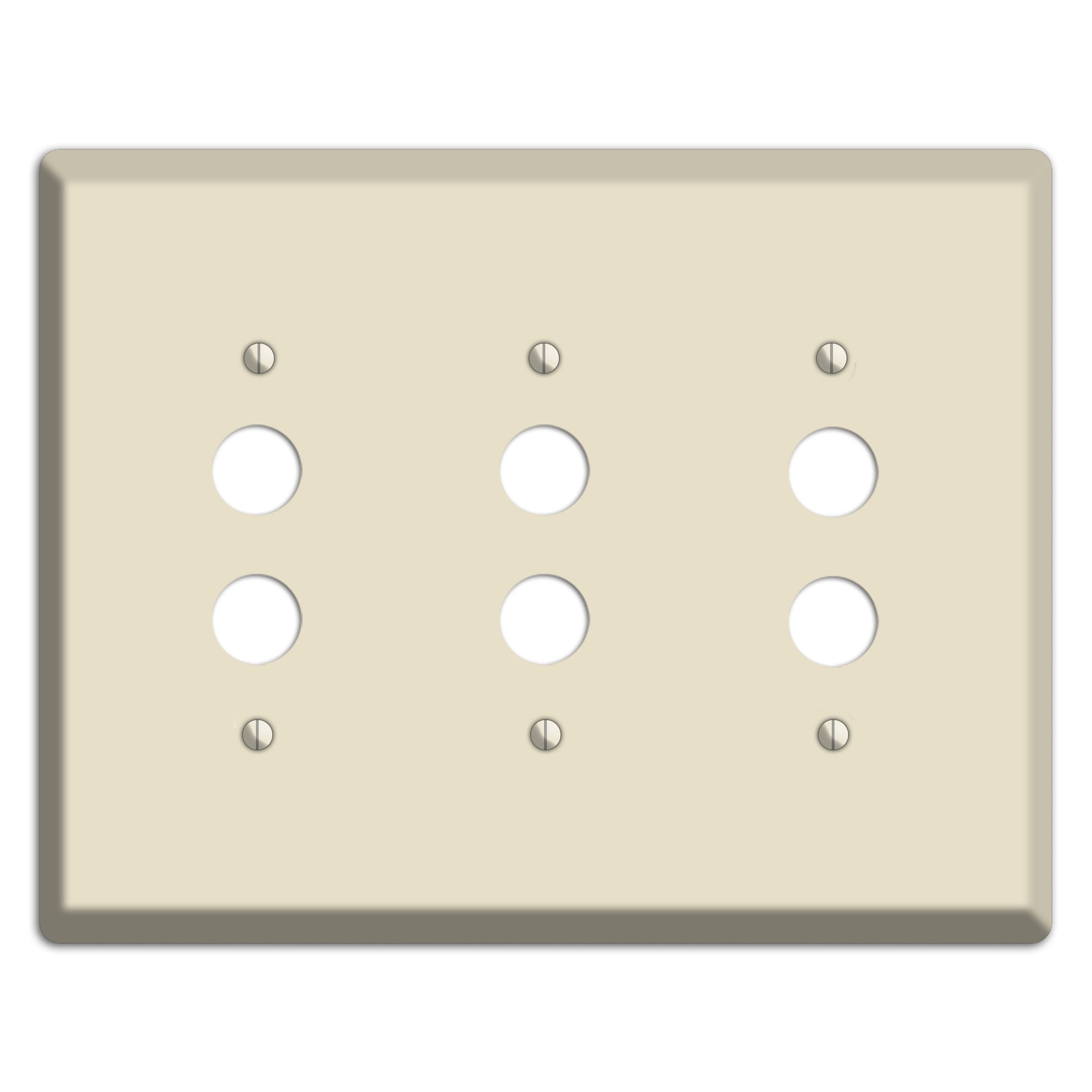 Baxter Ivory Cream 3 Pushbutton Wallplate