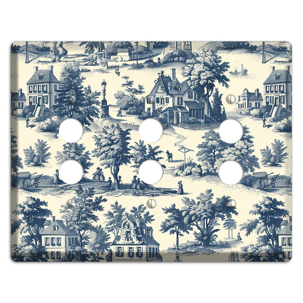 Village & Volley 3 Pushbutton Wallplate