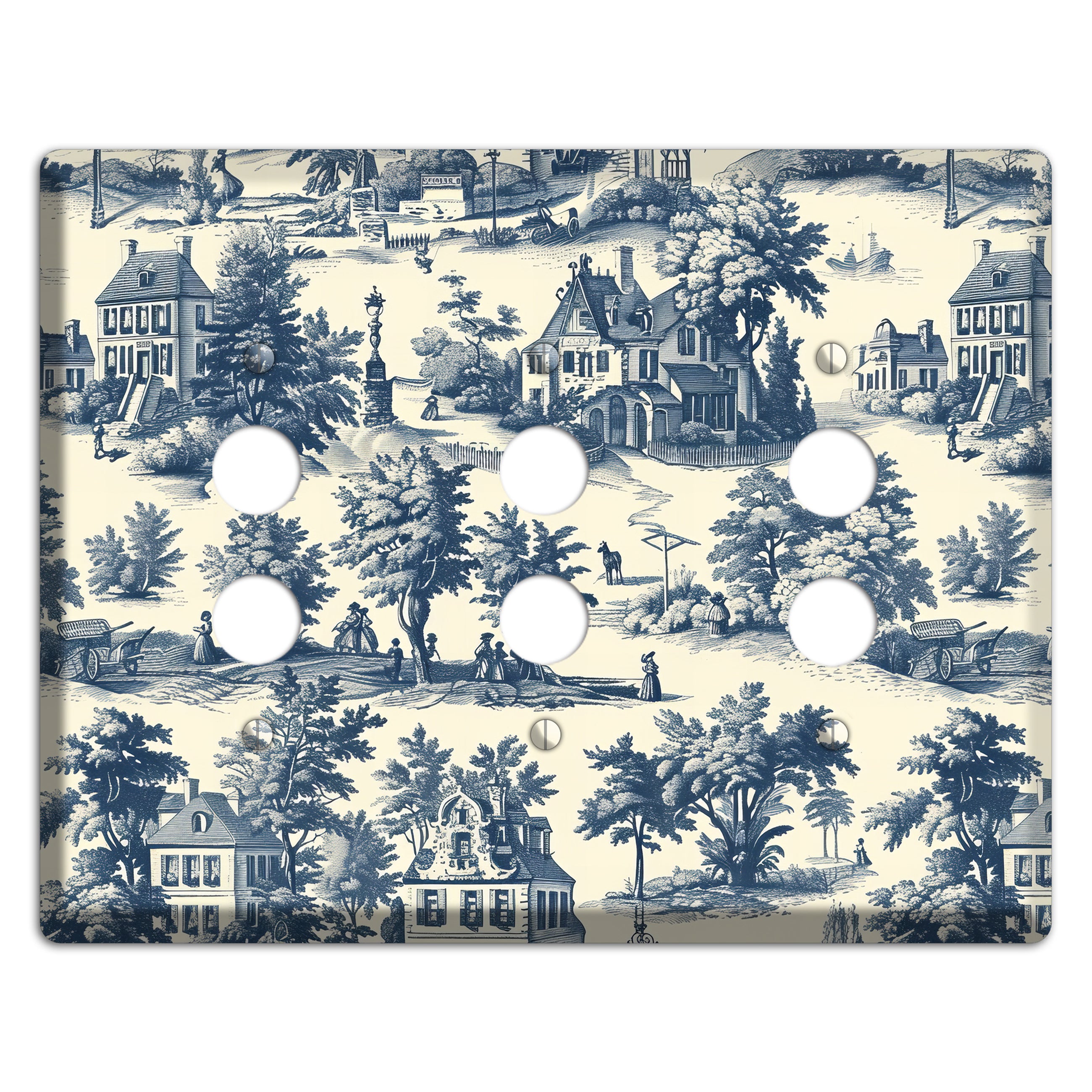 Village & Volley 3 Pushbutton Wallplate
