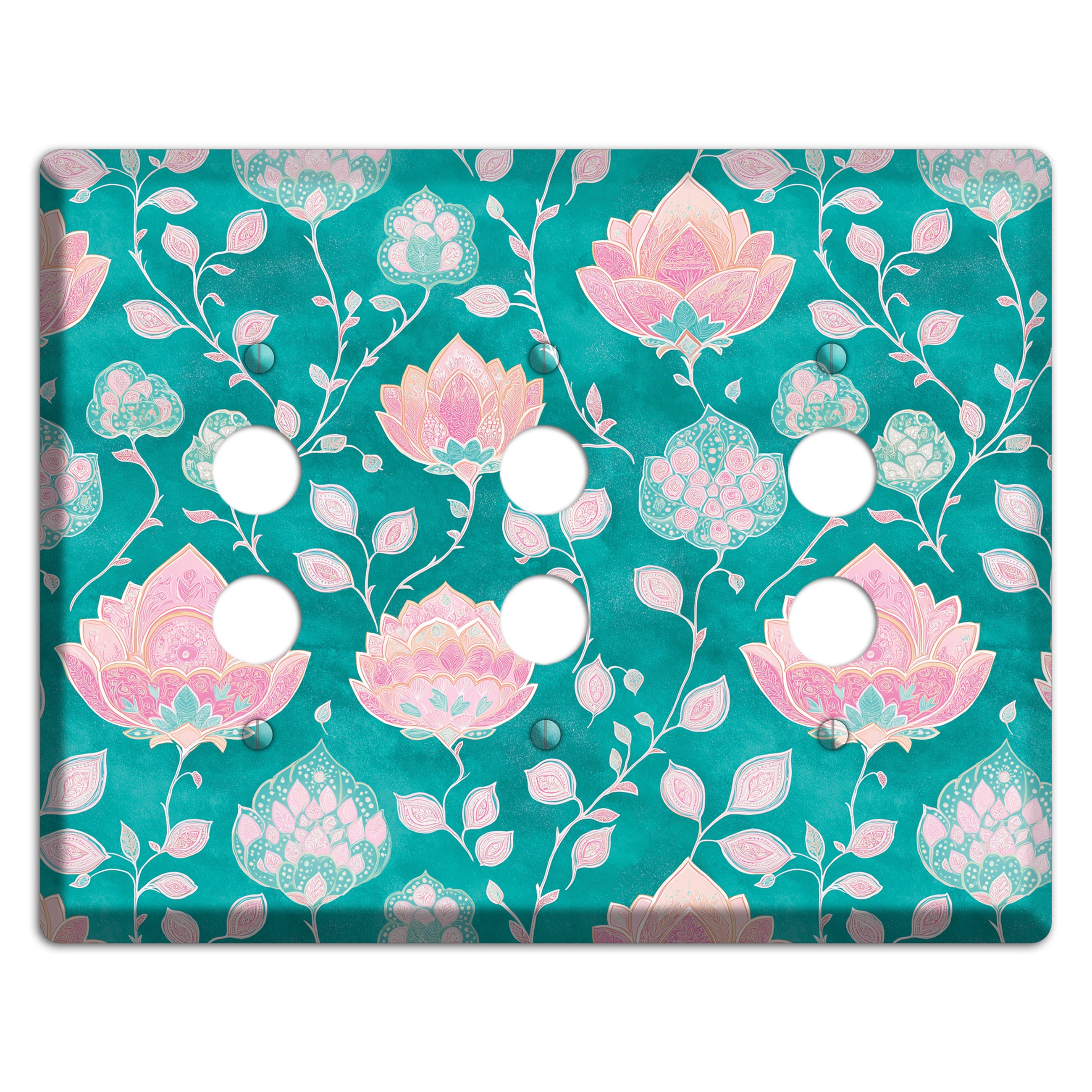 Lotus Garden Bloom 3 Pushbutton Wallplate