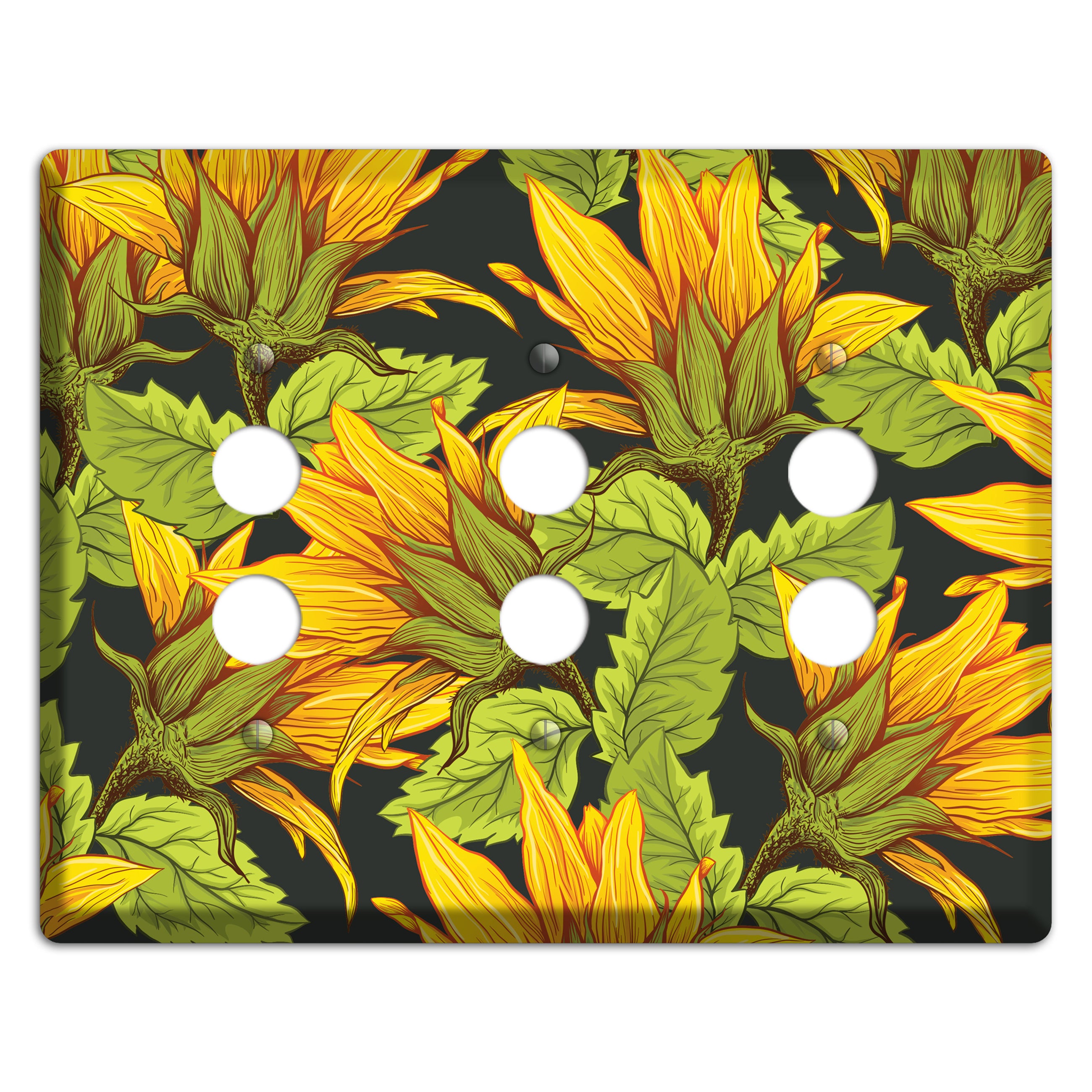 Gilded Bloom Tangle 3 Pushbutton Wallplate