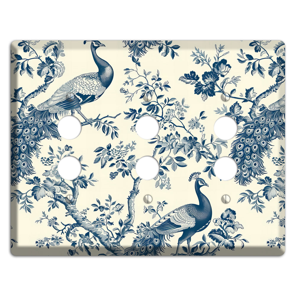 Peacock Court 3 Pushbutton Wallplate