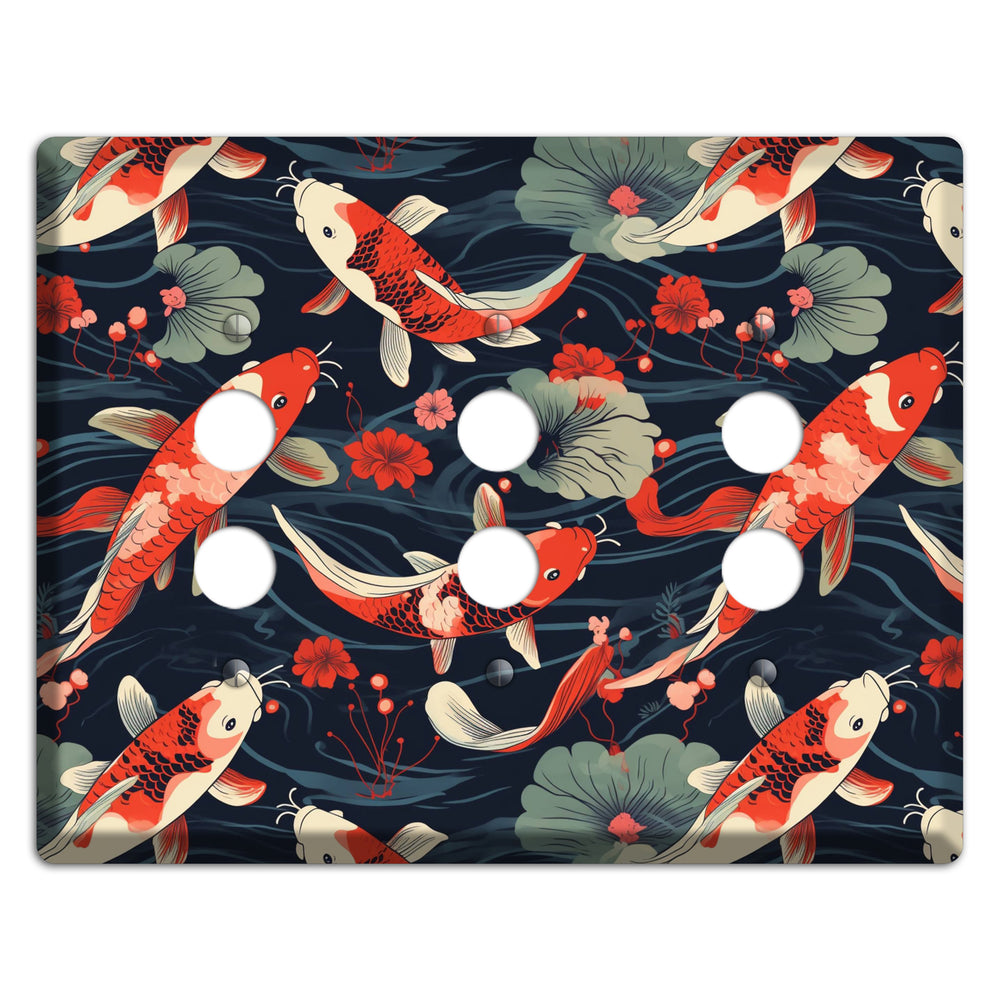 Koi Drift Dance 3 Pushbutton Wallplate