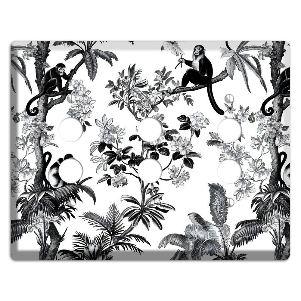 Canopy & Curl 3 Pushbutton Wallplate
