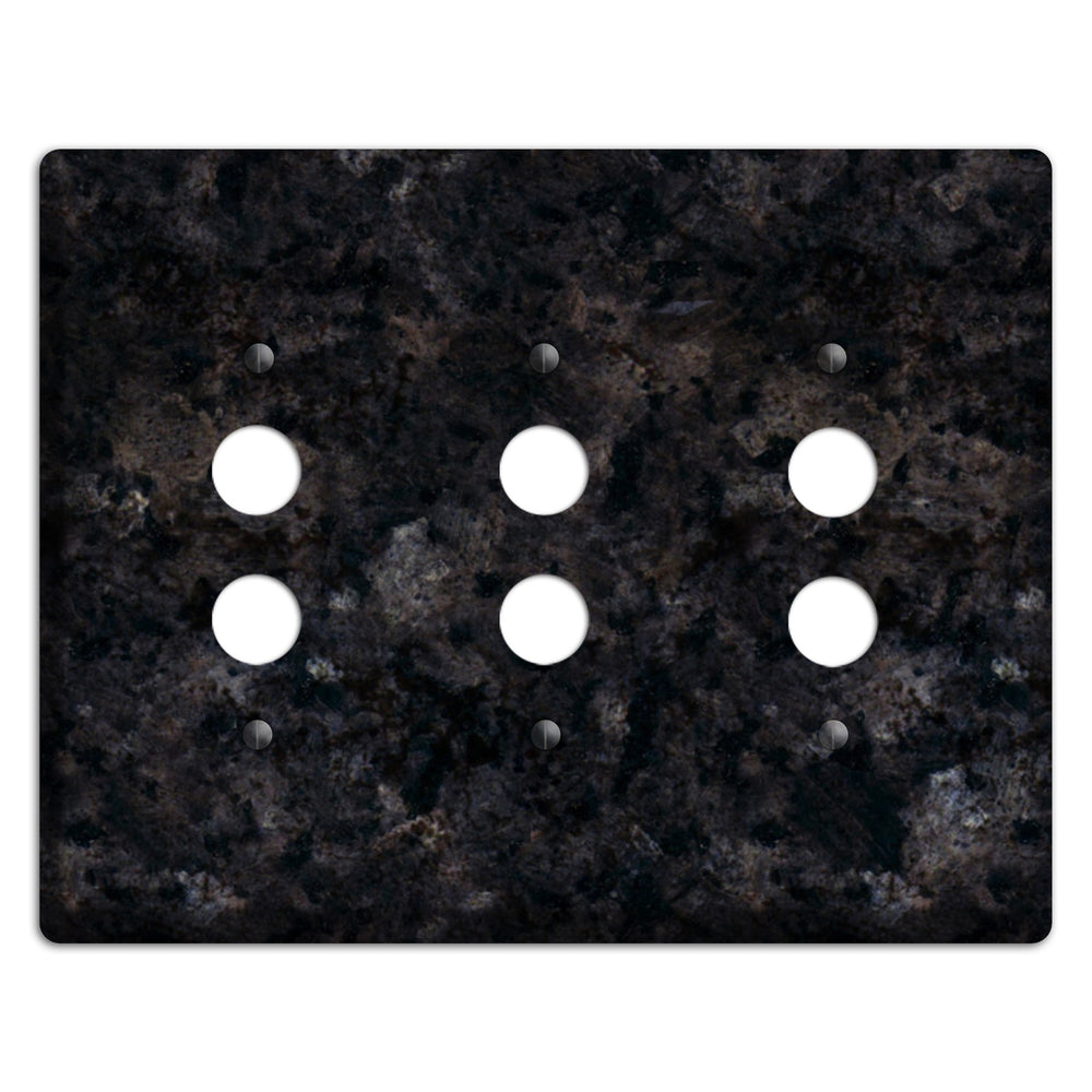 Ubatuba Granite 3 Pushbutton Wallplate