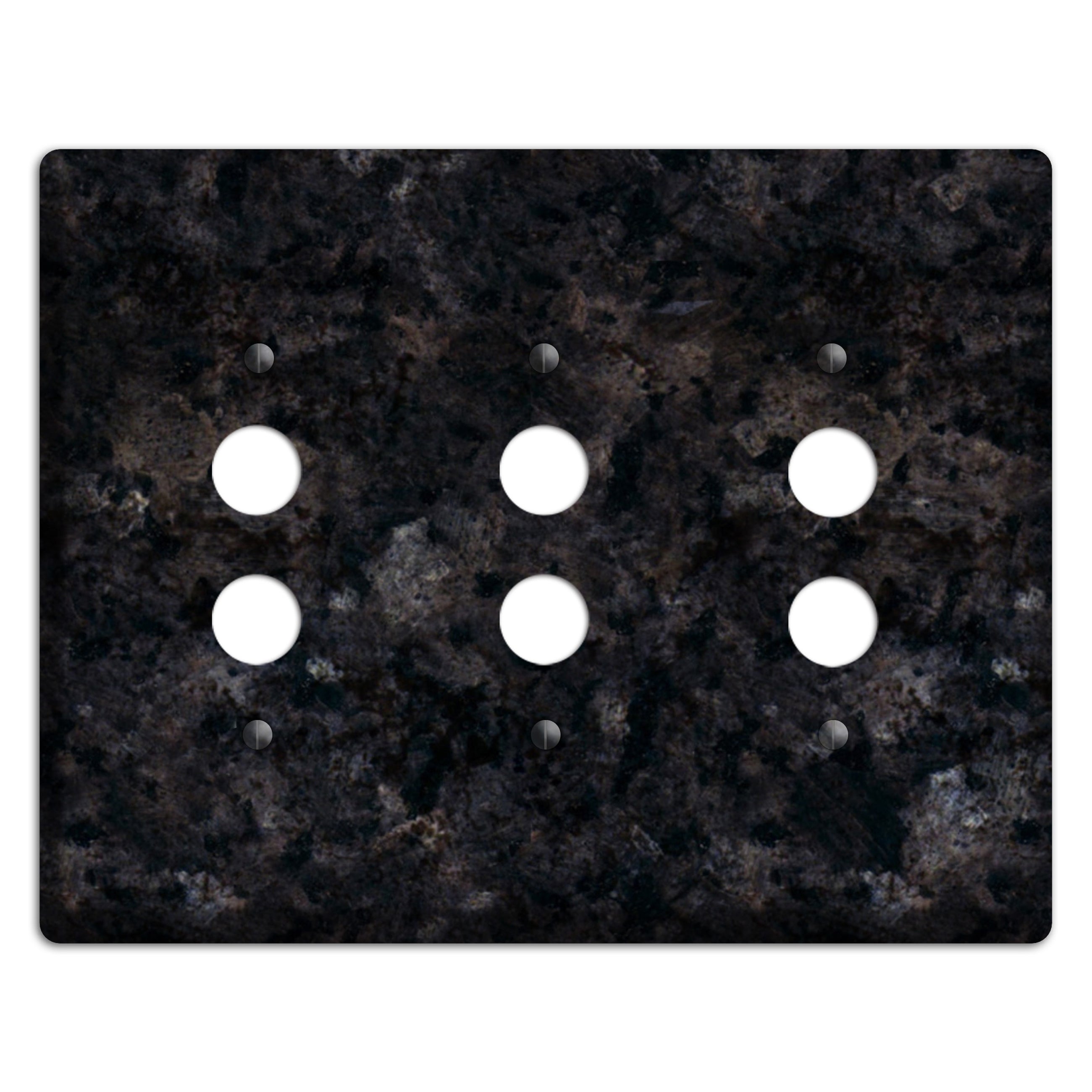 Ubatuba Granite 3 Pushbutton Wallplate