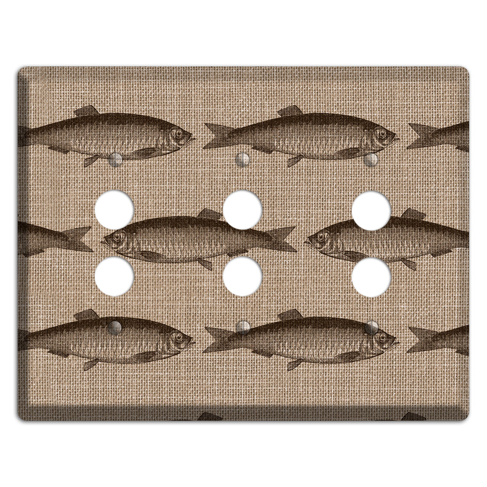 Shoal Sketch 3 Pushbutton Wallplate