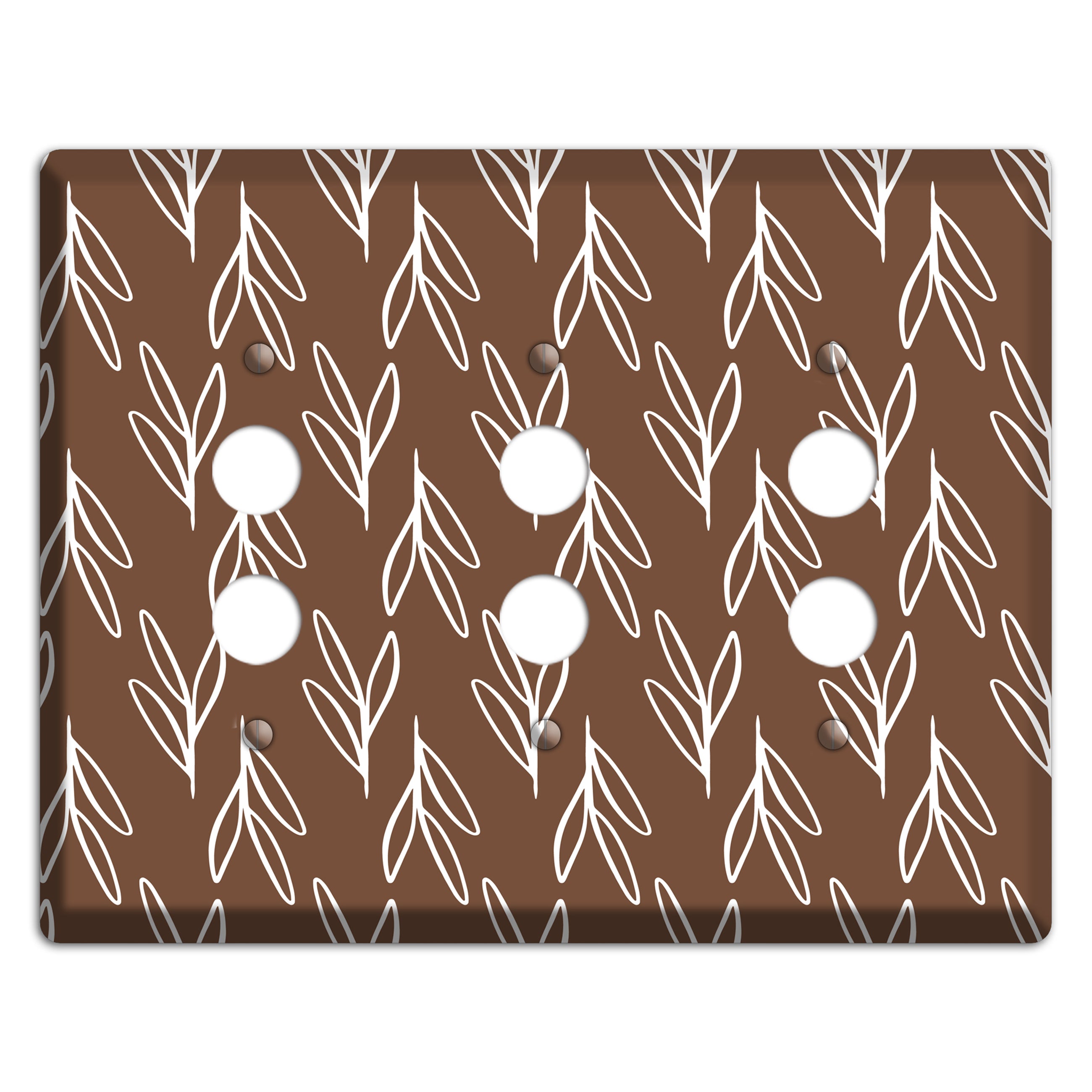 Wheat & Shadow 3 Pushbutton Wallplate