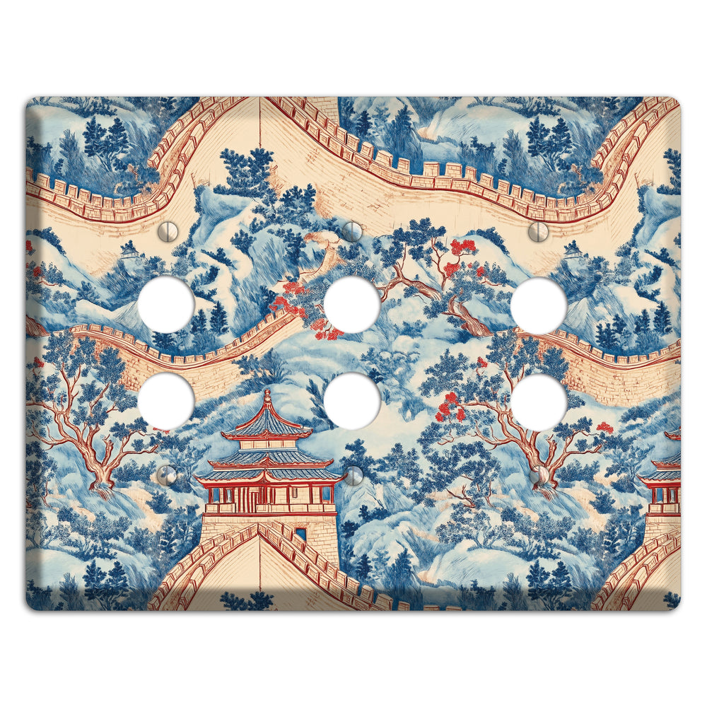 Great Wall Toile 3 Pushbutton Wallplate