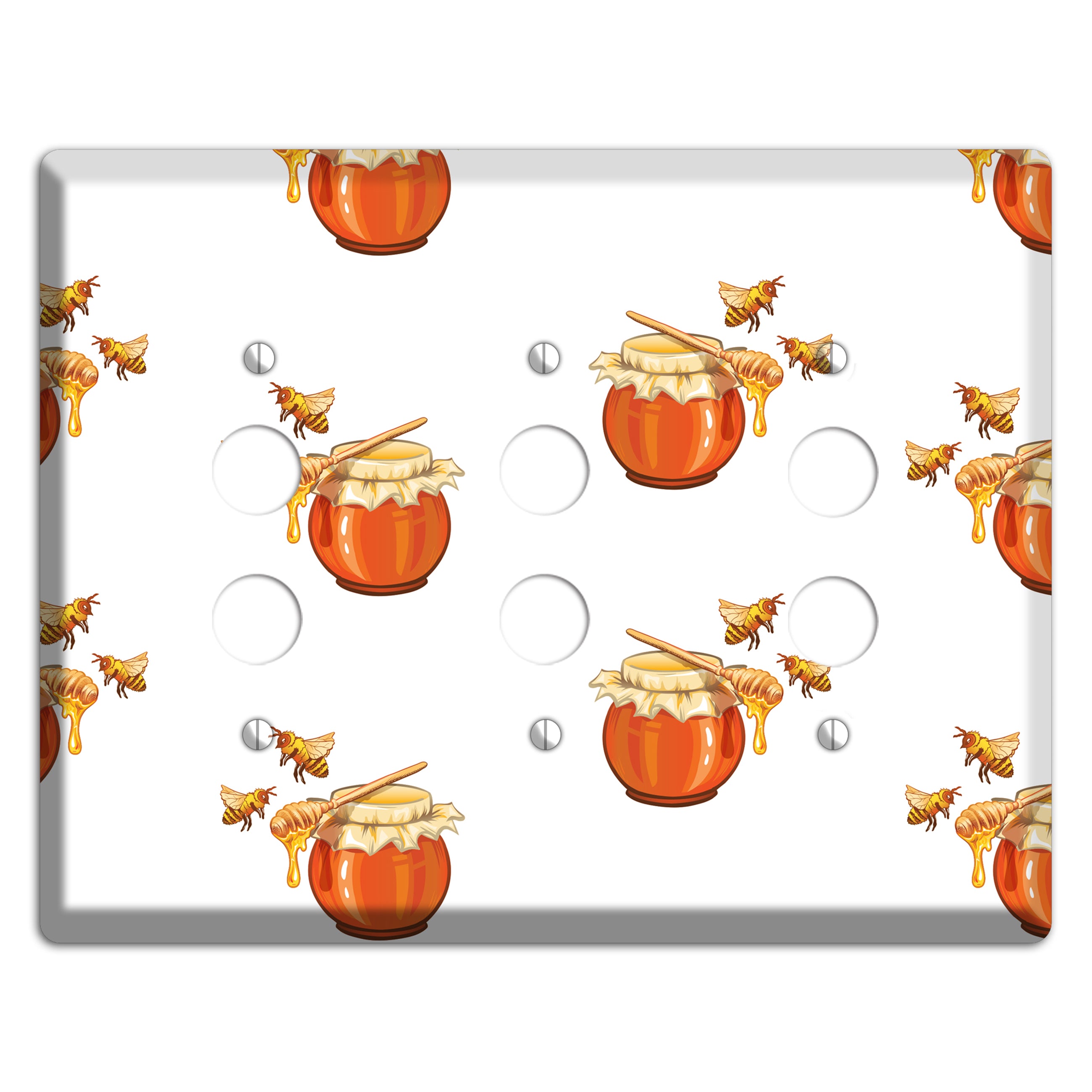 Honey & Hive 3 Pushbutton Wallplate