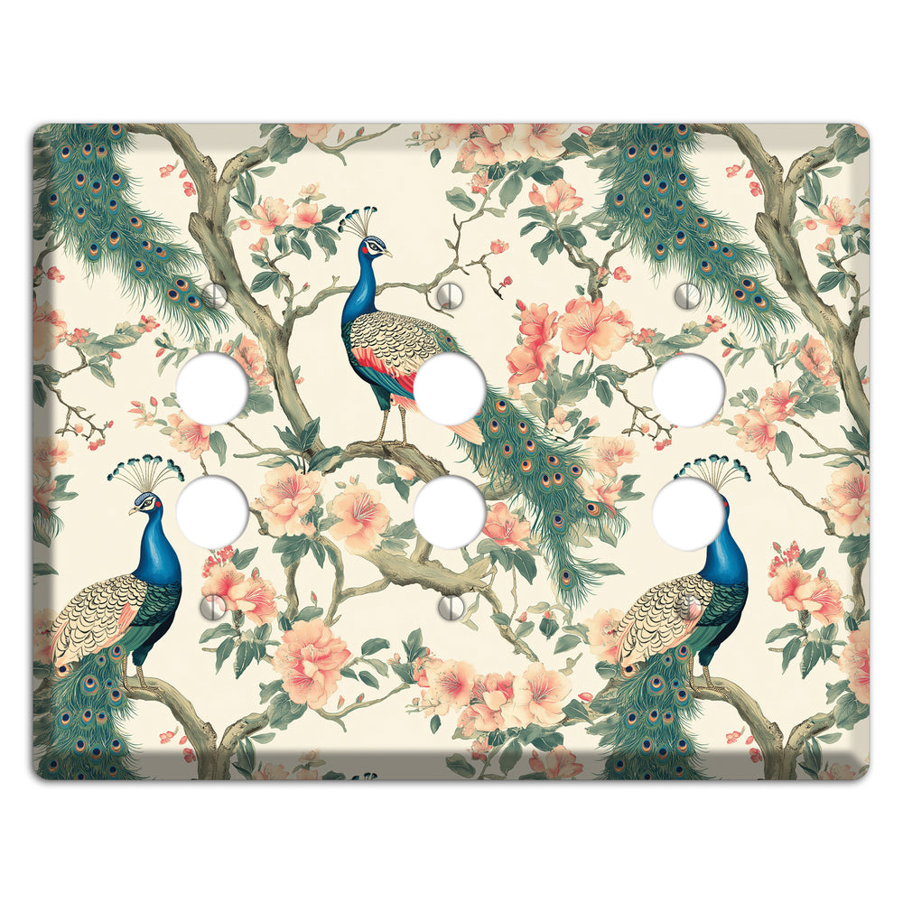 Imperial Plumage Garden 3 Pushbutton Wallplate