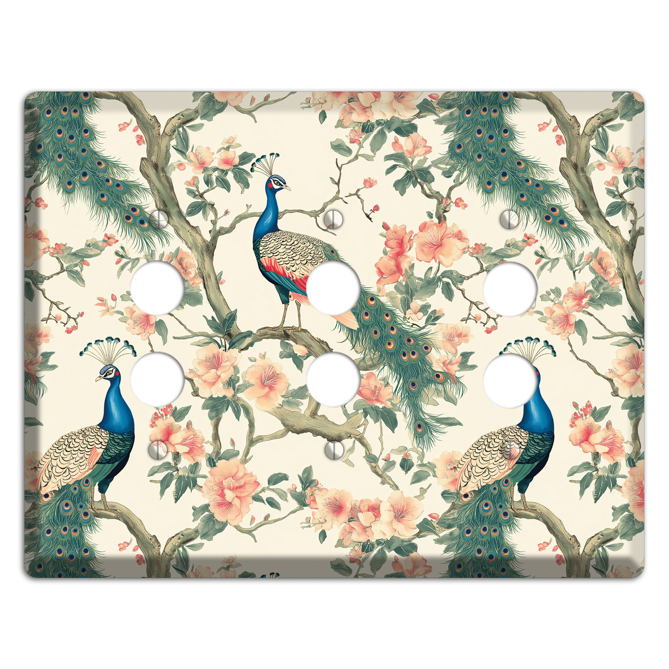 Imperial Plumage Garden 3 Pushbutton Wallplate