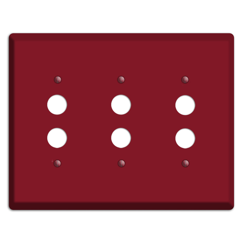 Baxter Burgundy Wine 3 Pushbutton Wallplate