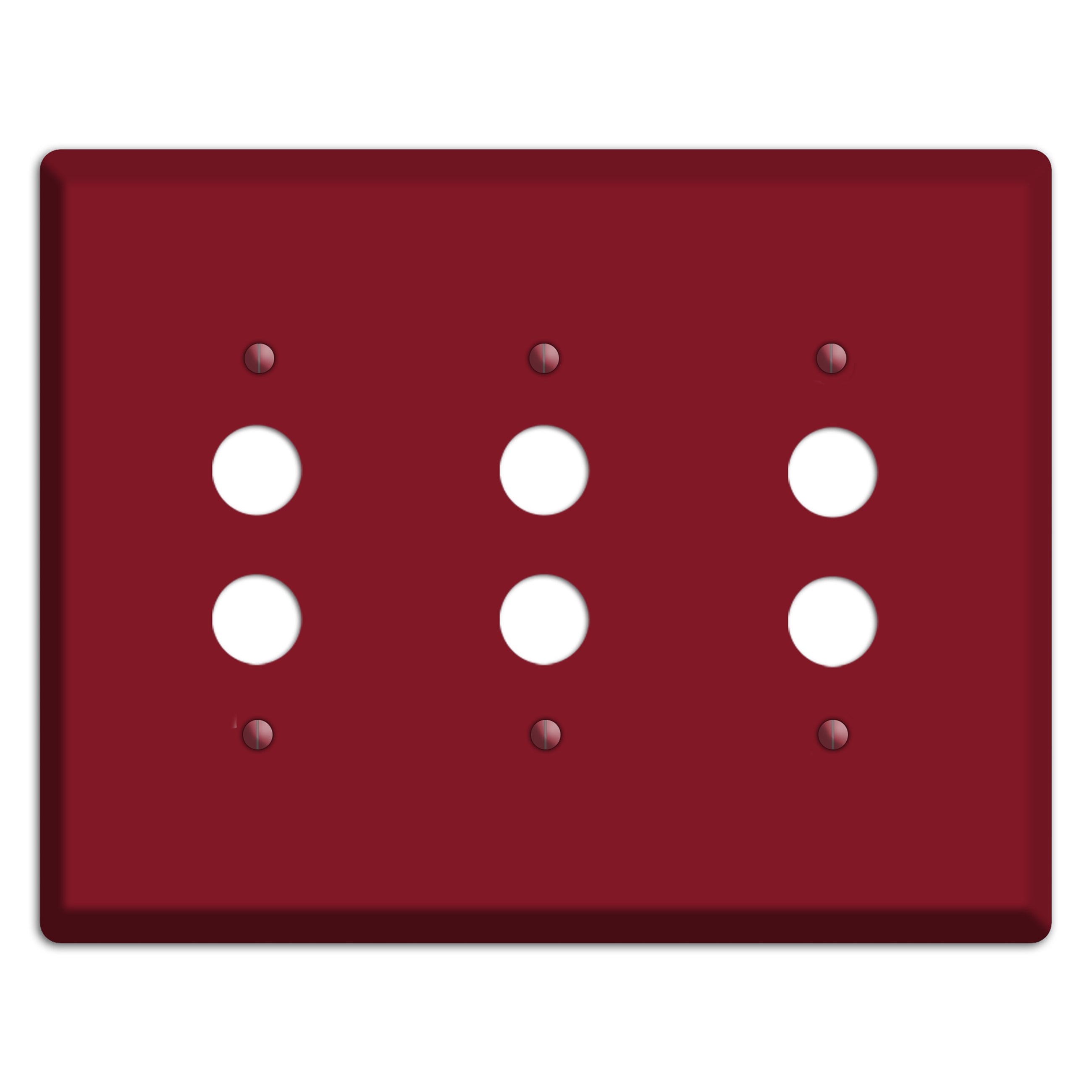 Baxter Burgundy Wine 3 Pushbutton Wallplate