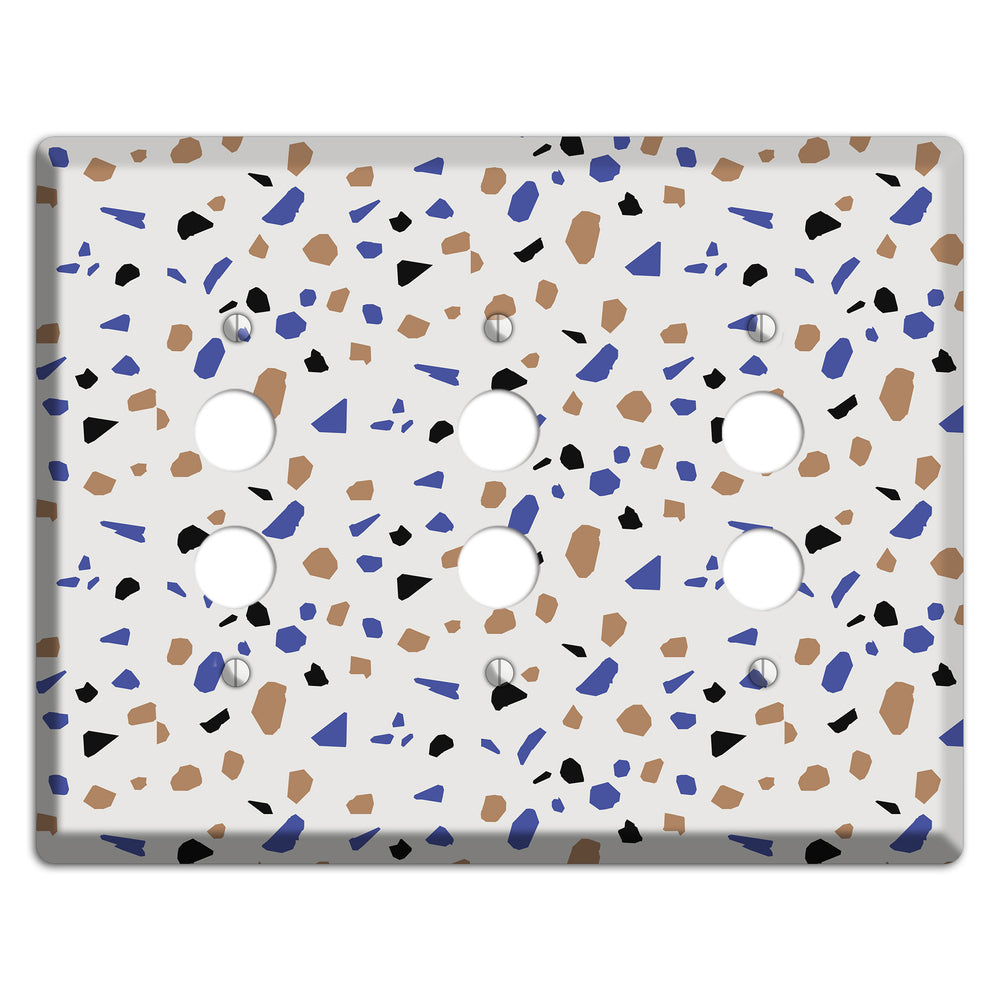 Retro Pop Terrazzo 3 Pushbutton Wallplate