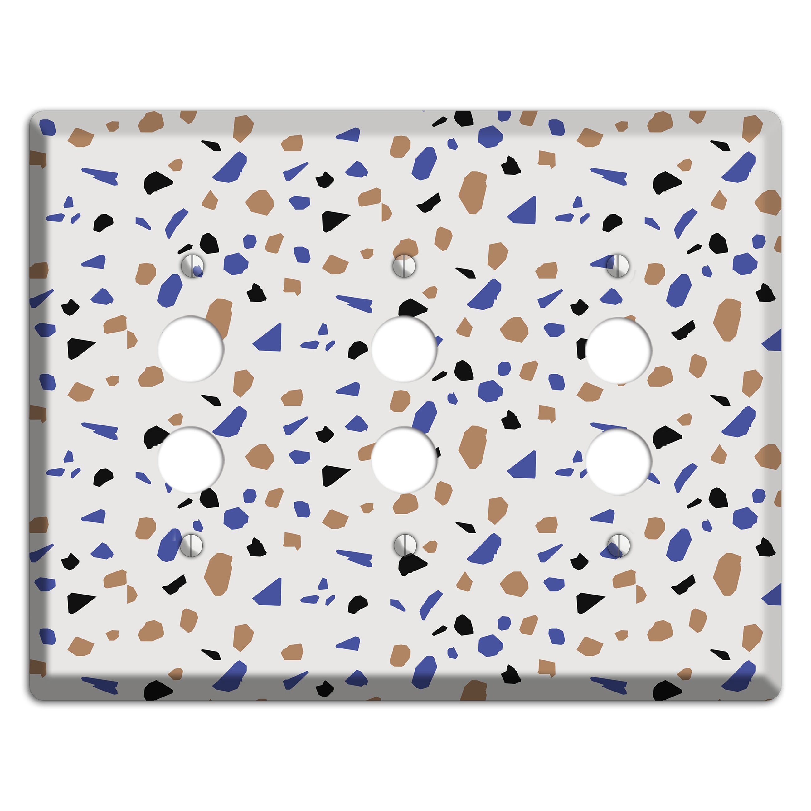 Retro Pop Terrazzo 3 Pushbutton Wallplate