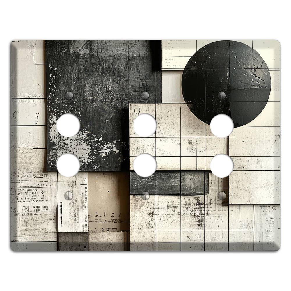 Lunar Grid Archive 3 Pushbutton Wallplate