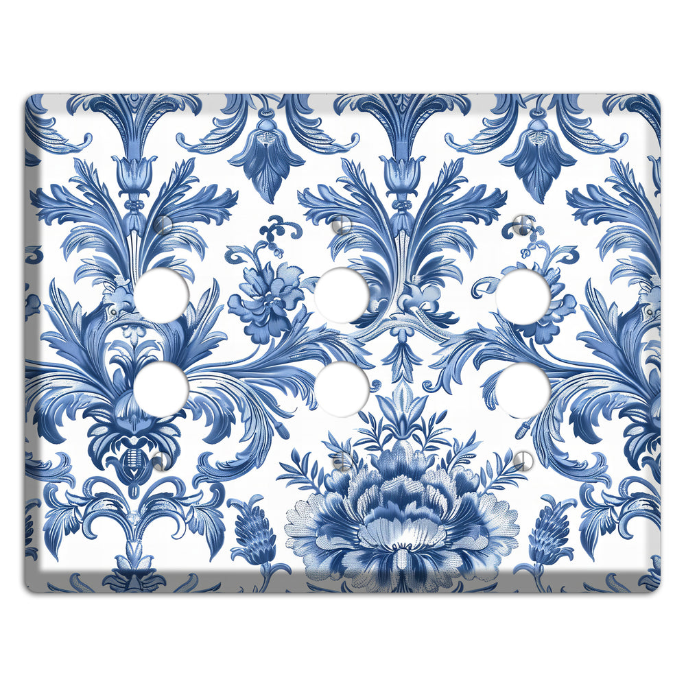 Porcelain Garden Reverie 3 Pushbutton Wallplate