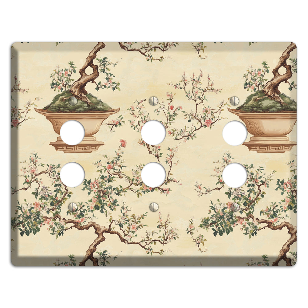 Bonsai & Blossom 3 Pushbutton Wallplate