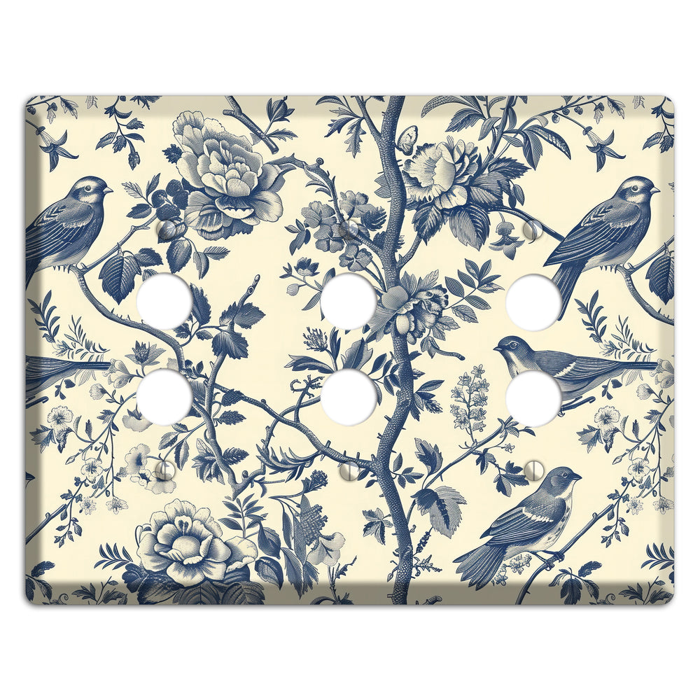 Garden Reverie 3 Pushbutton Wallplate