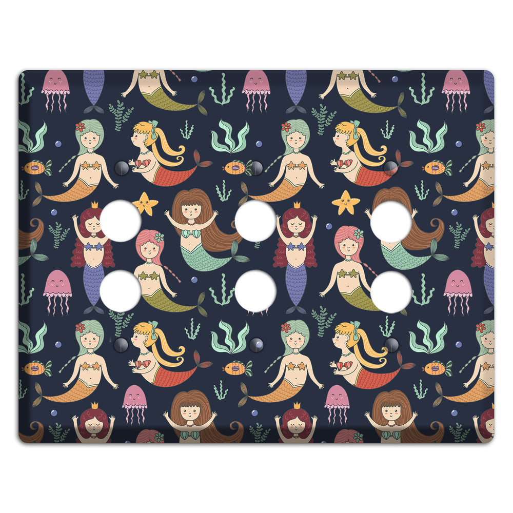 Mermaid Lagoon Party 3 Pushbutton Wallplate