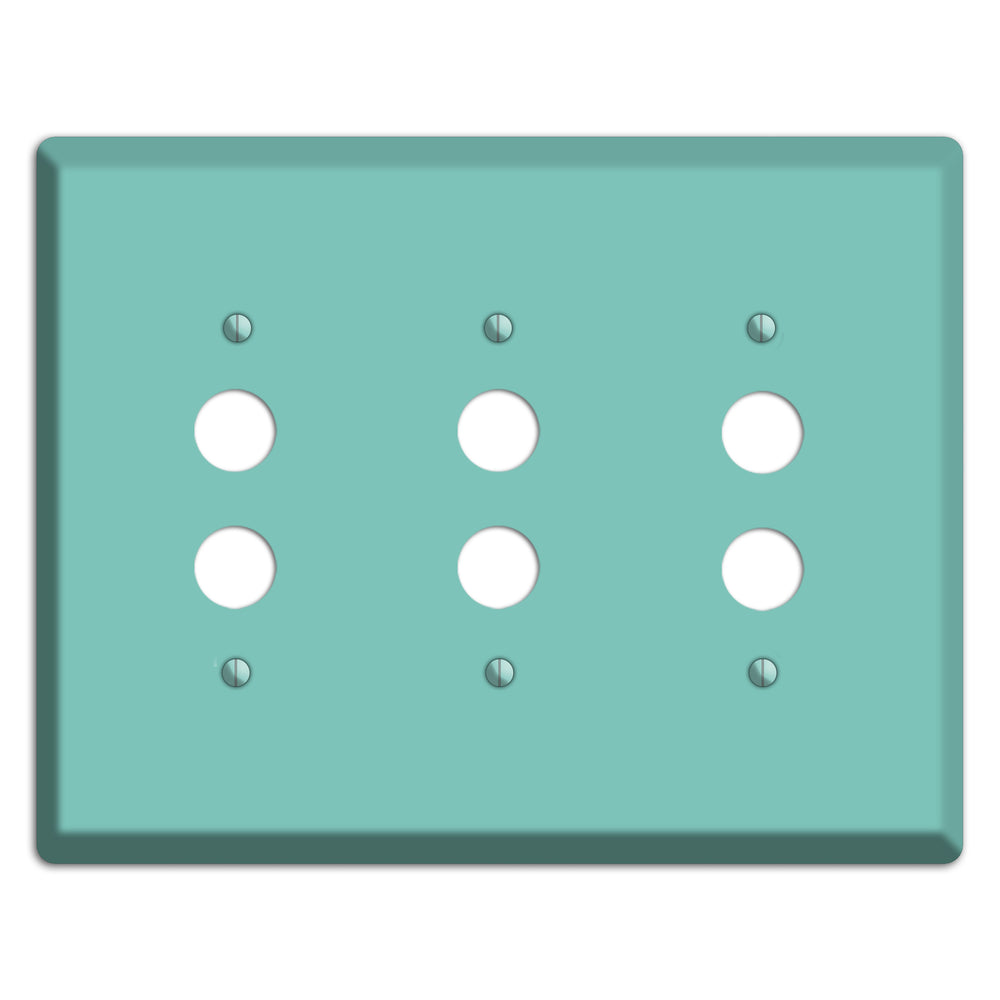 Baxter Seafoam 3 Pushbutton Wallplate
