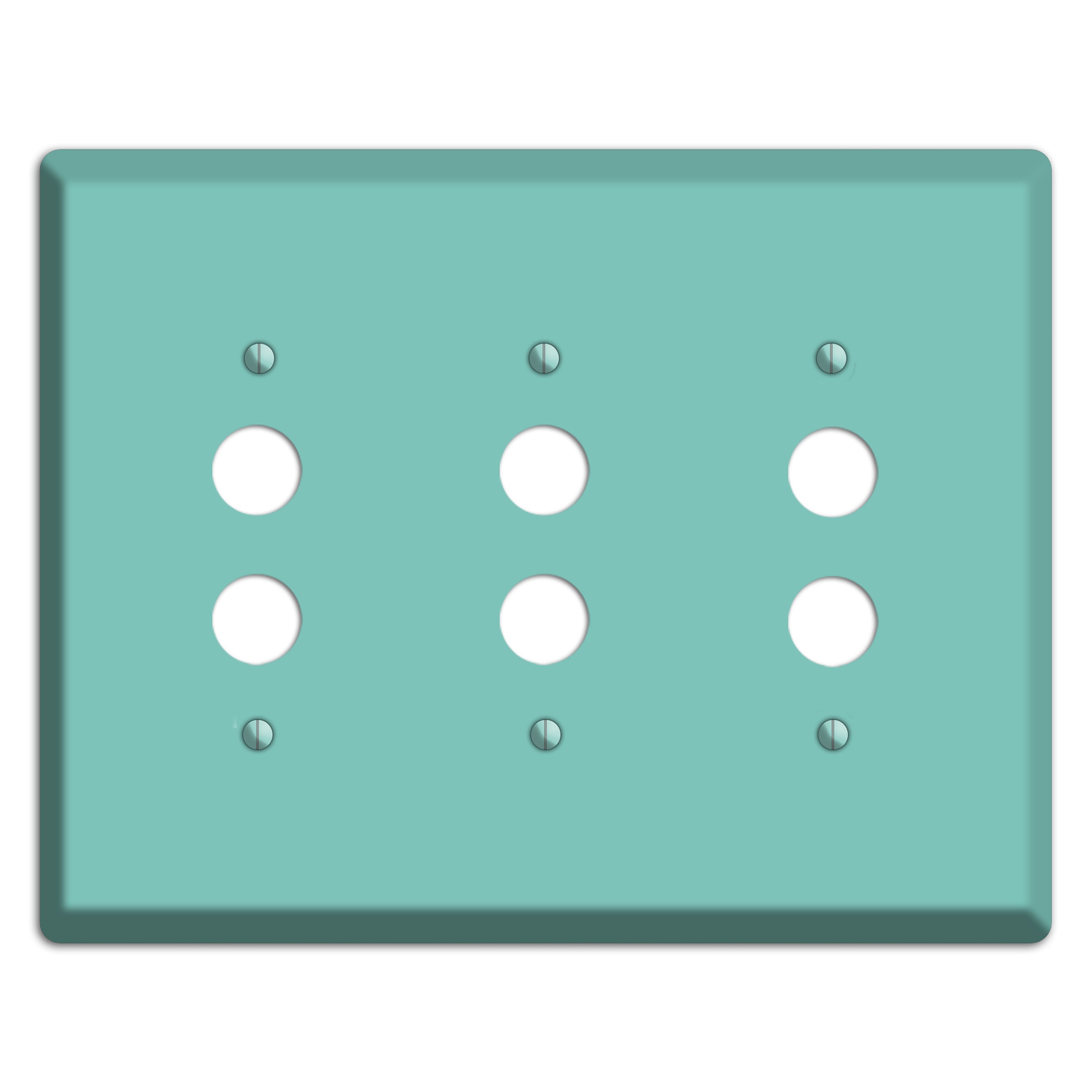 Baxter Seafoam 3 Pushbutton Wallplate