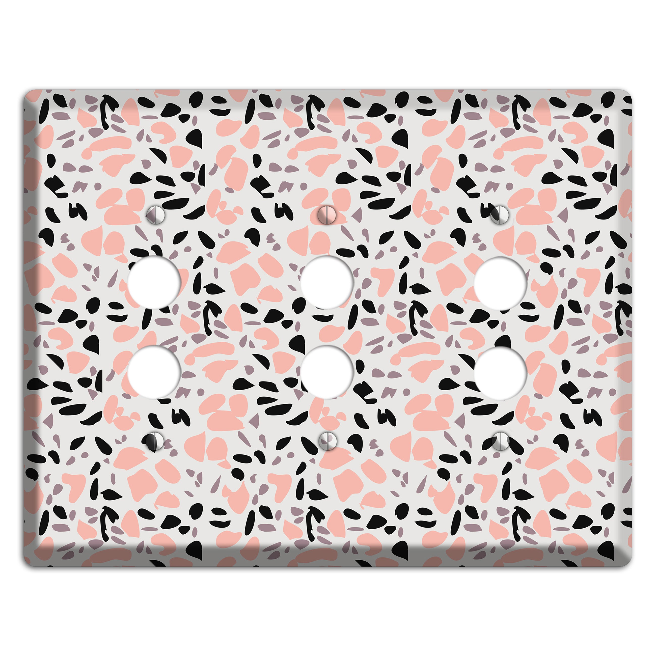 Rose Noir Confetti 3 Pushbutton Wallplate