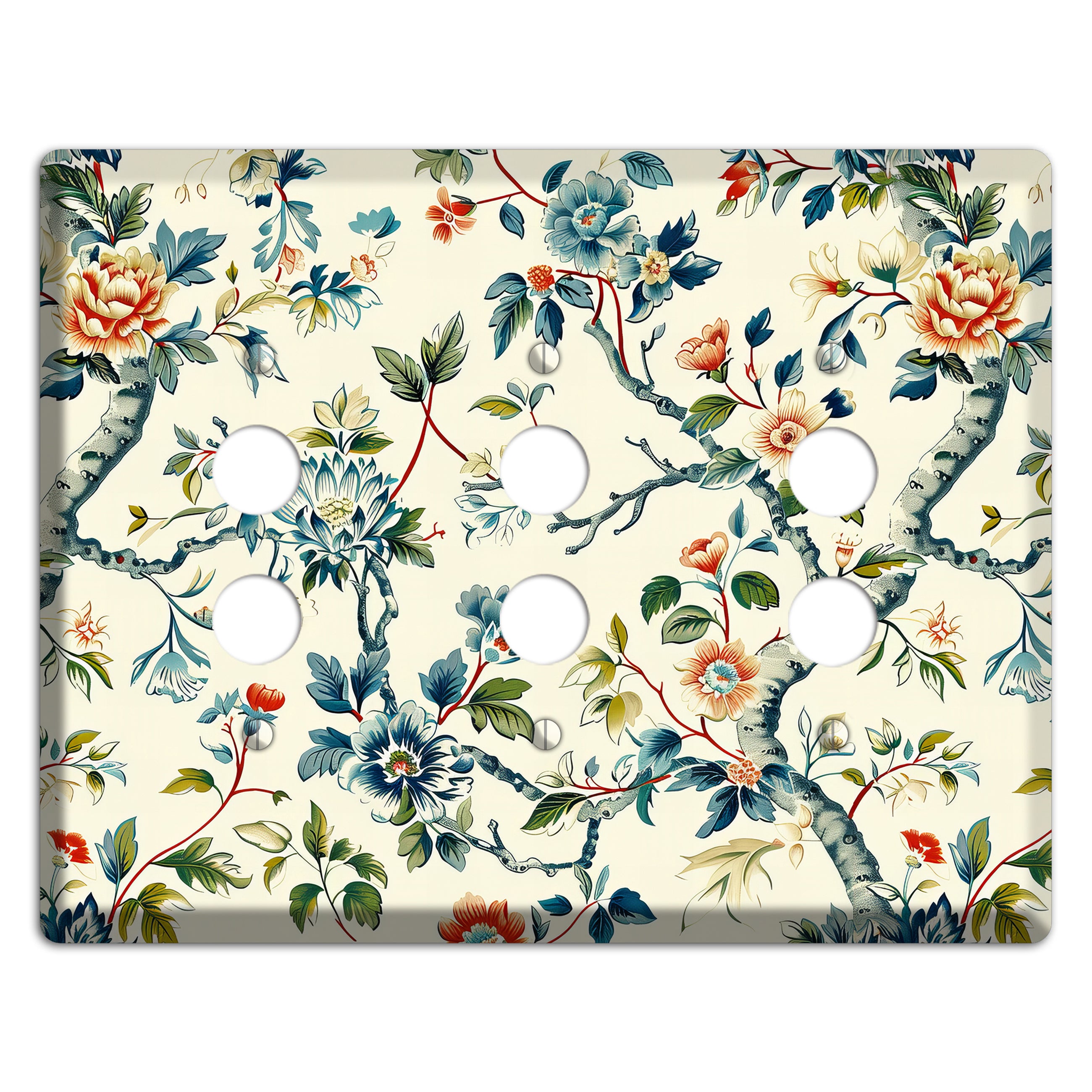 Wandering Bough 3 Pushbutton Wallplate