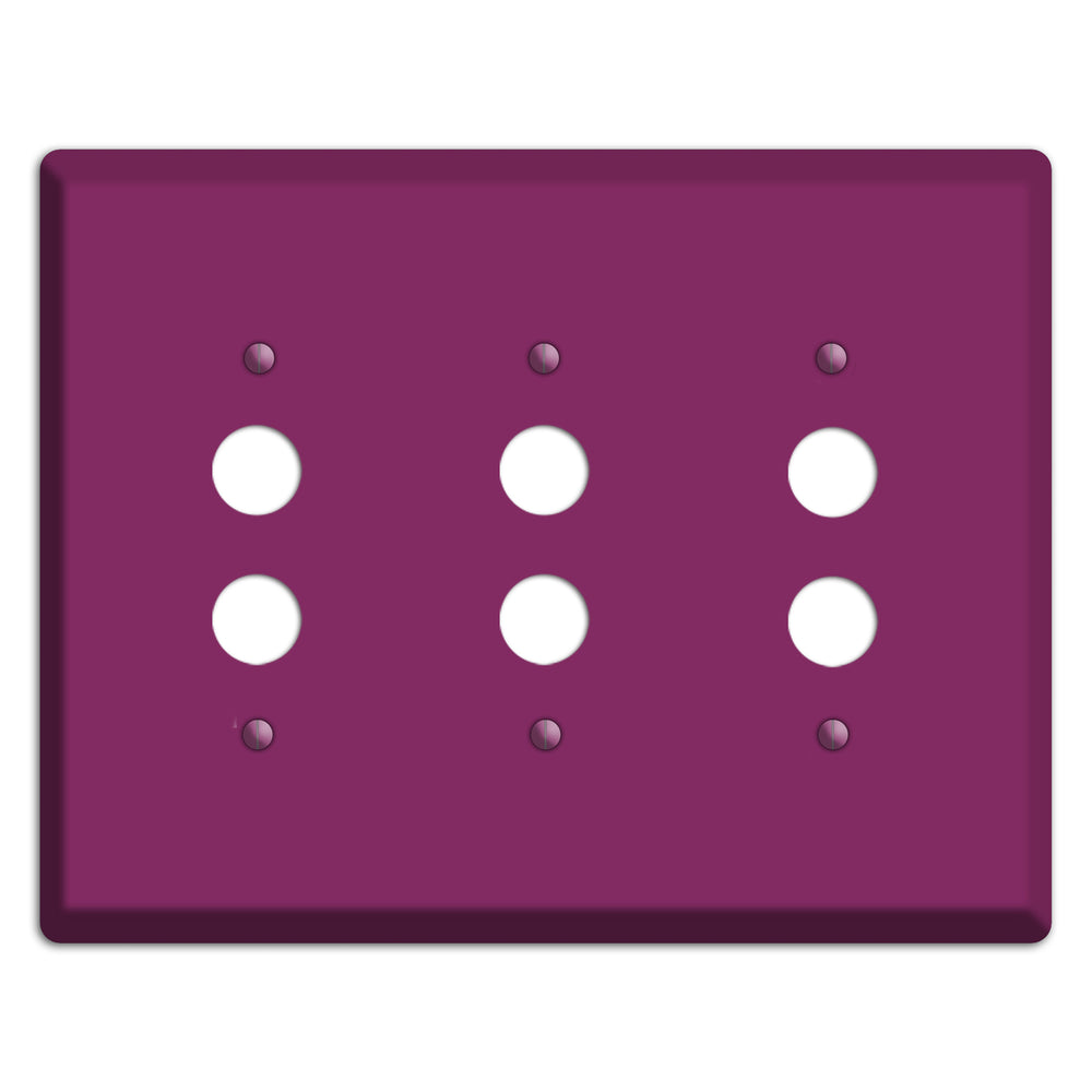 Baxter Plum Wine 3 Pushbutton Wallplate