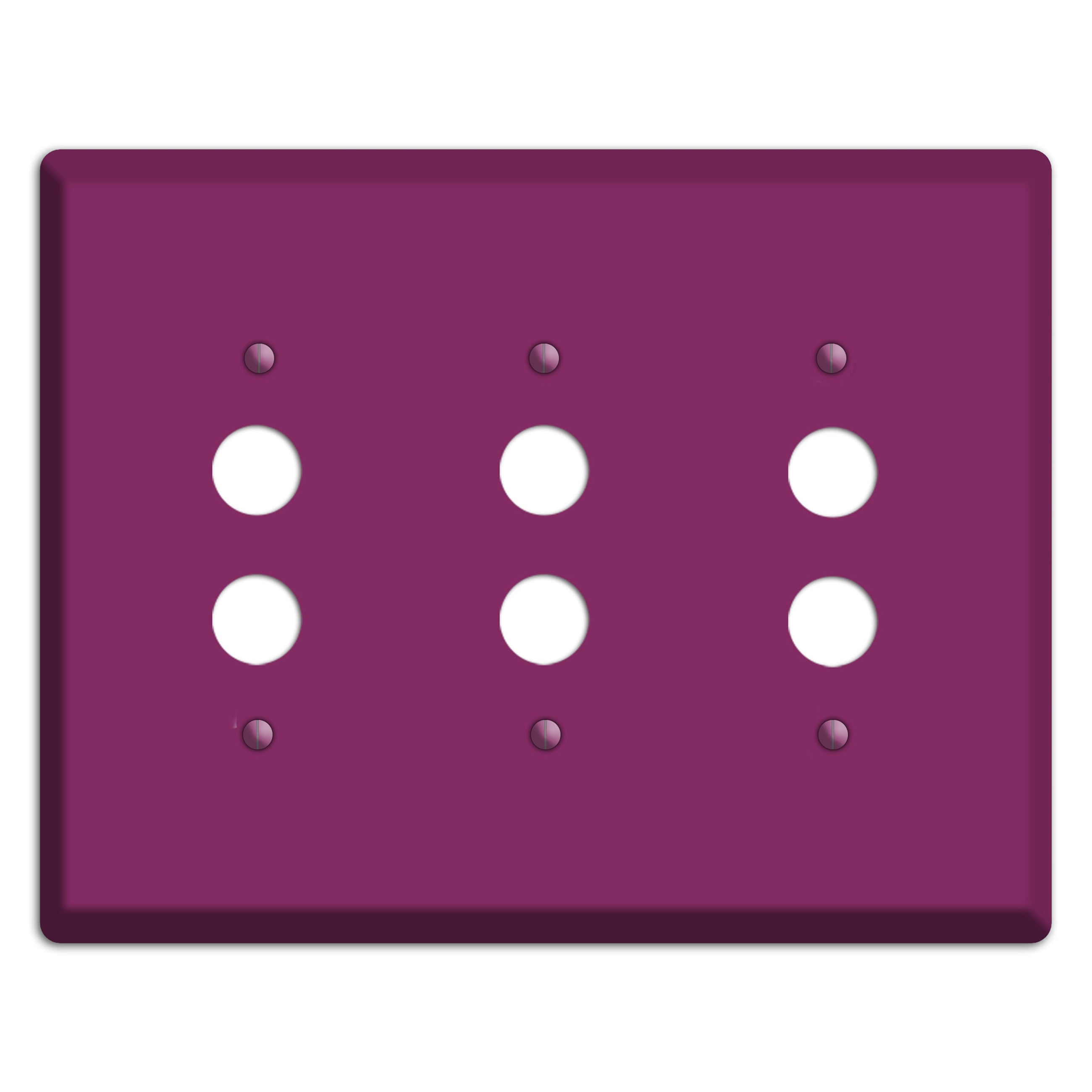 Baxter Plum Wine 3 Pushbutton Wallplate