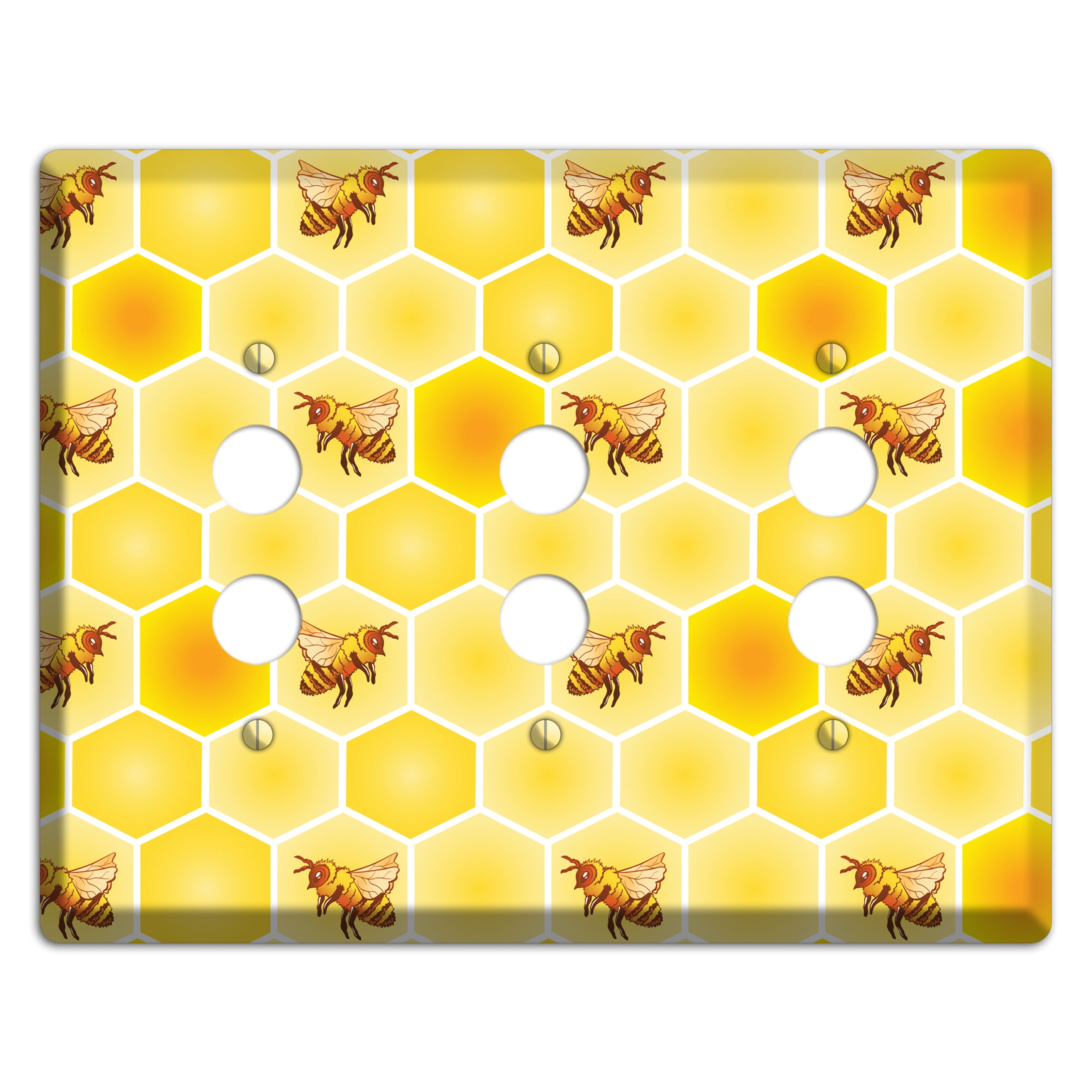 Honeycomb Colony 3 Pushbutton Wallplate