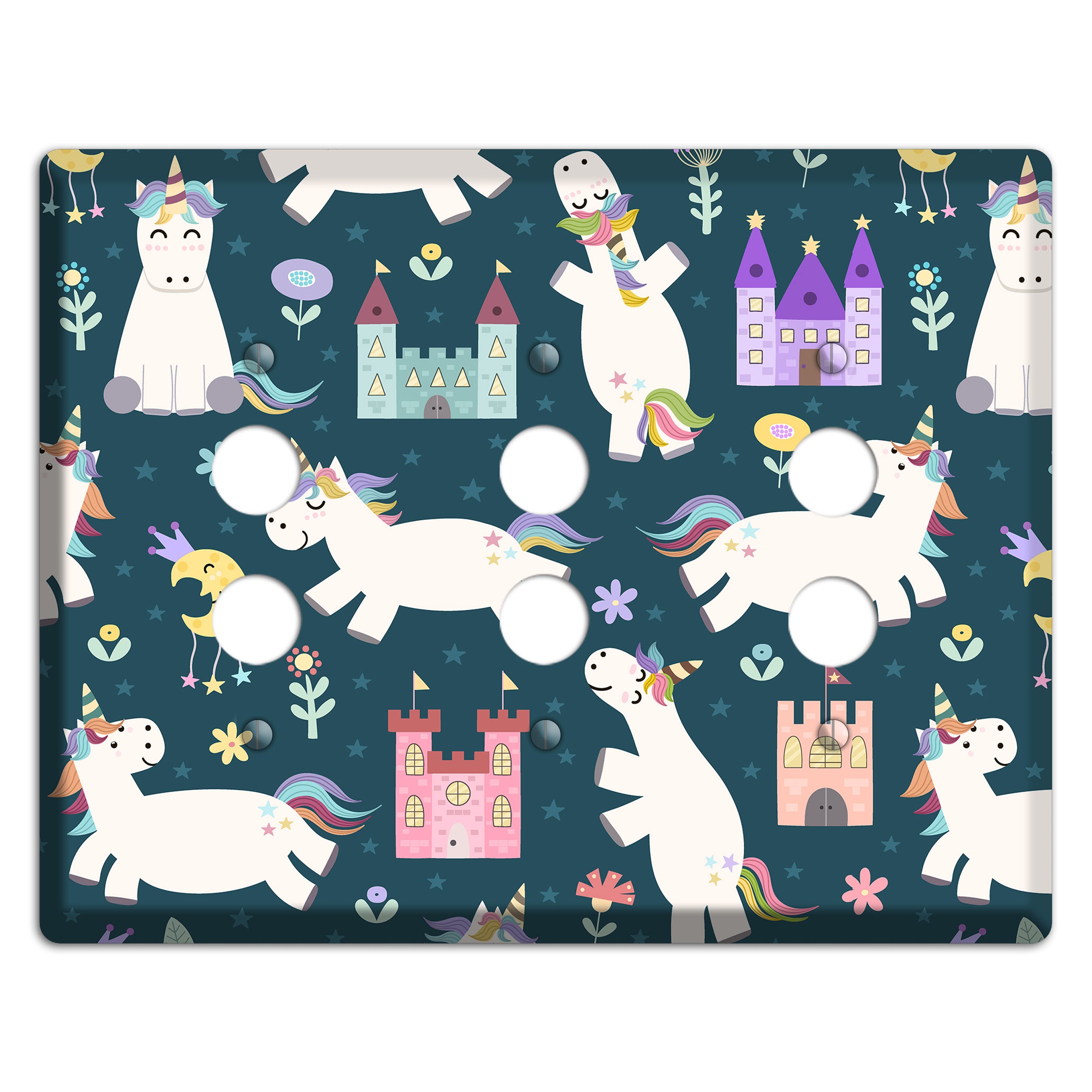 Unicorn Kingdom 3 Pushbutton Wallplate