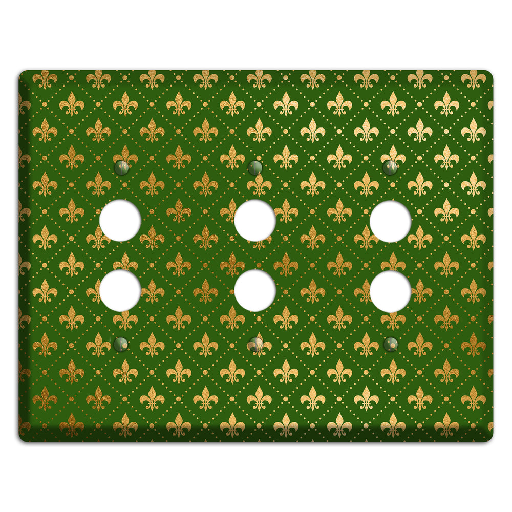 Gilded Grove 3 Pushbutton Wallplate